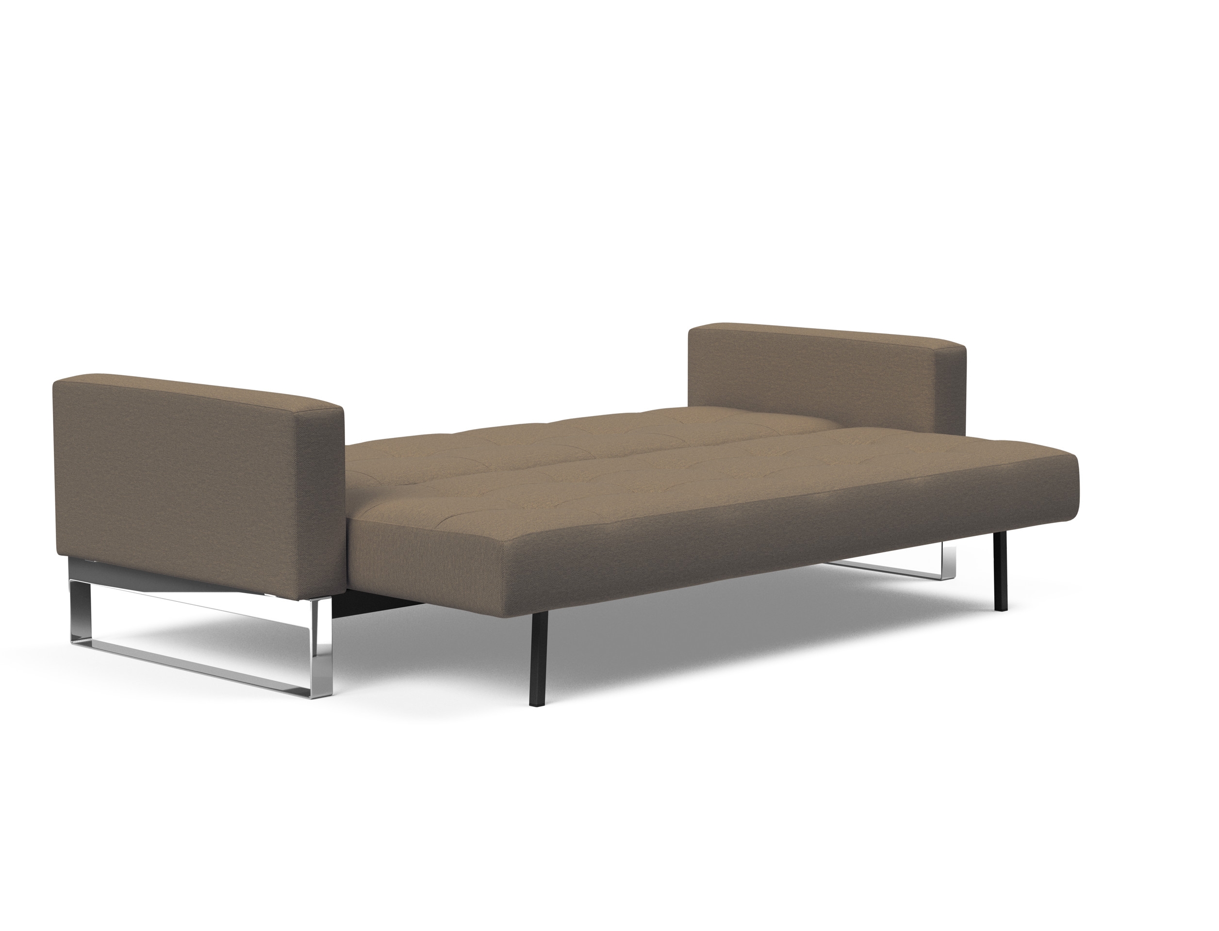 Cassius Quilt Fabric Sofa Bed w/Chrome Legs