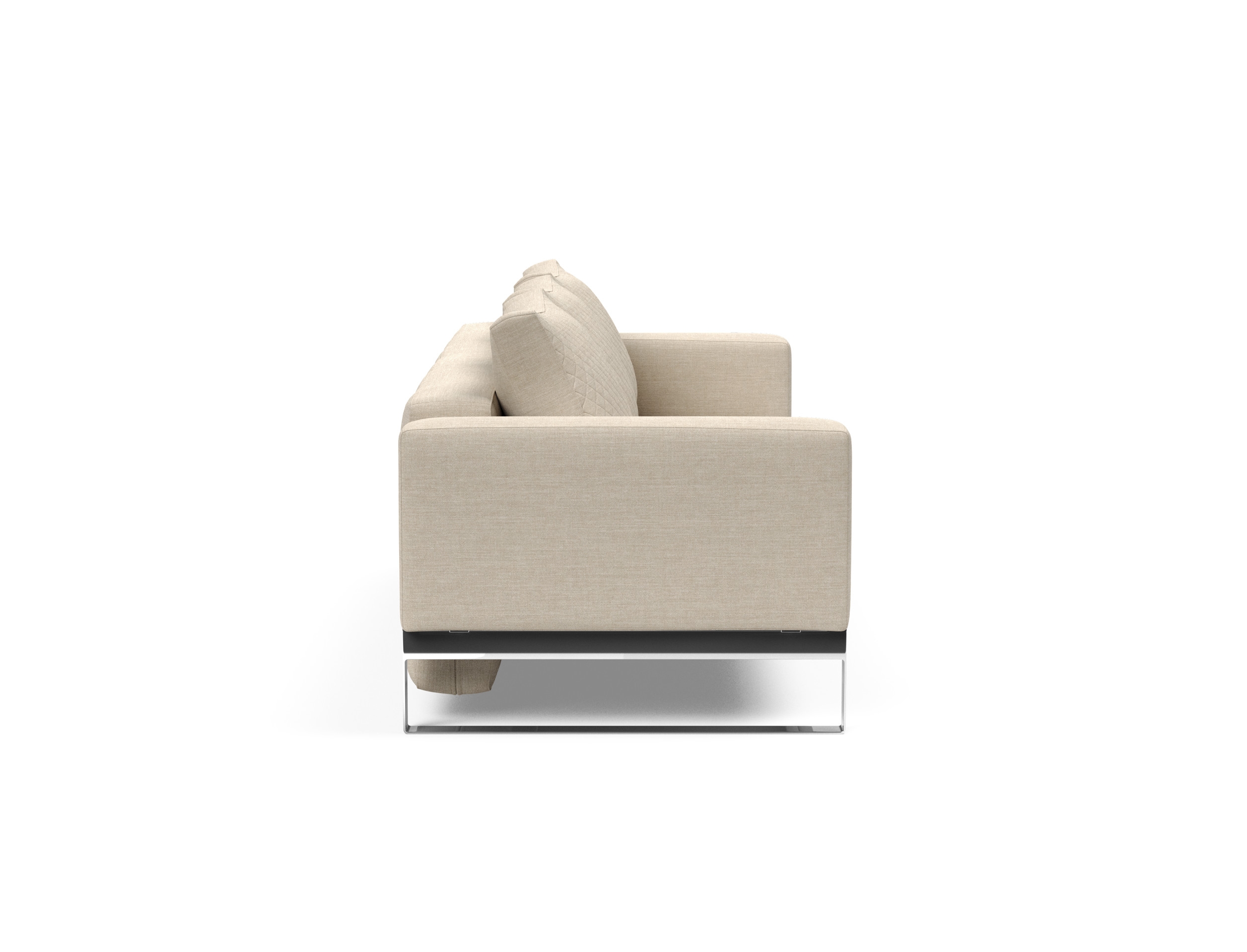 Cassius Quilt Fabric Sofa Bed w/Chrome Legs