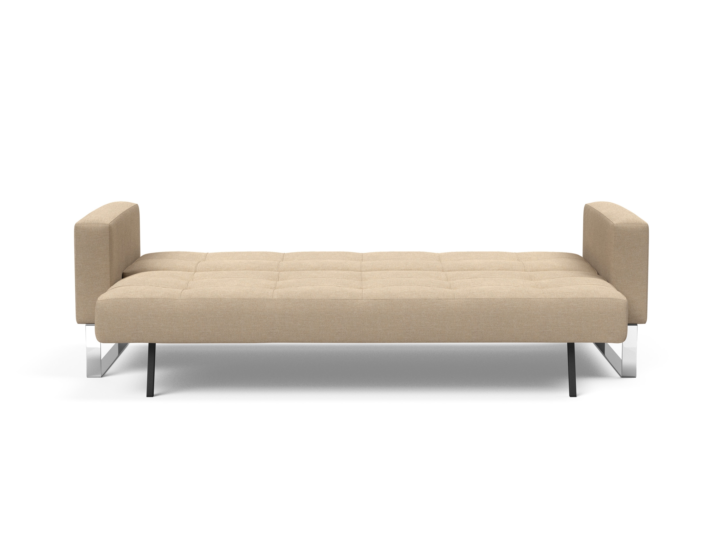 Cassius Quilt Fabric Sofa Bed w/Chrome Legs