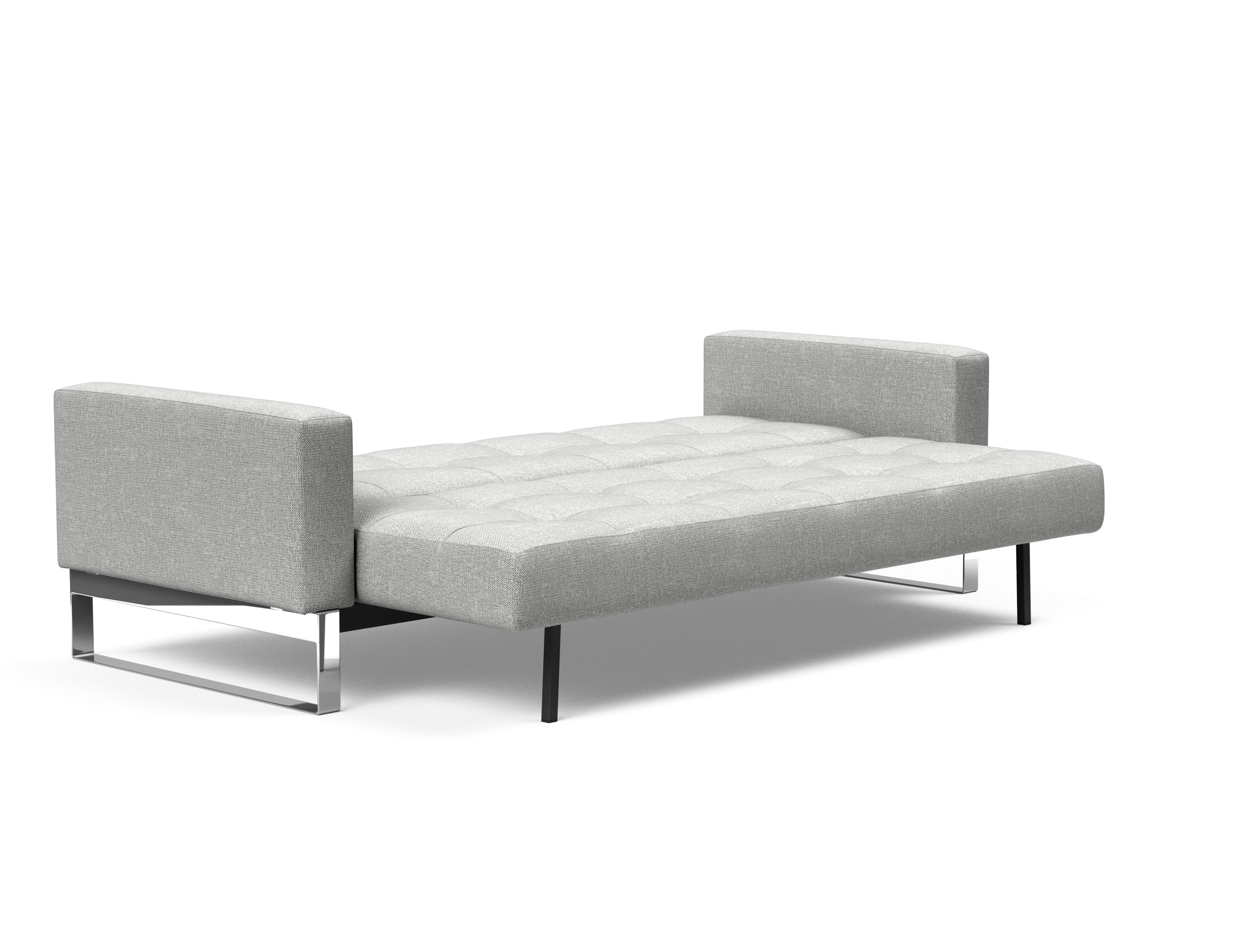Cassius Quilt Fabric Sofa Bed w/Chrome Legs