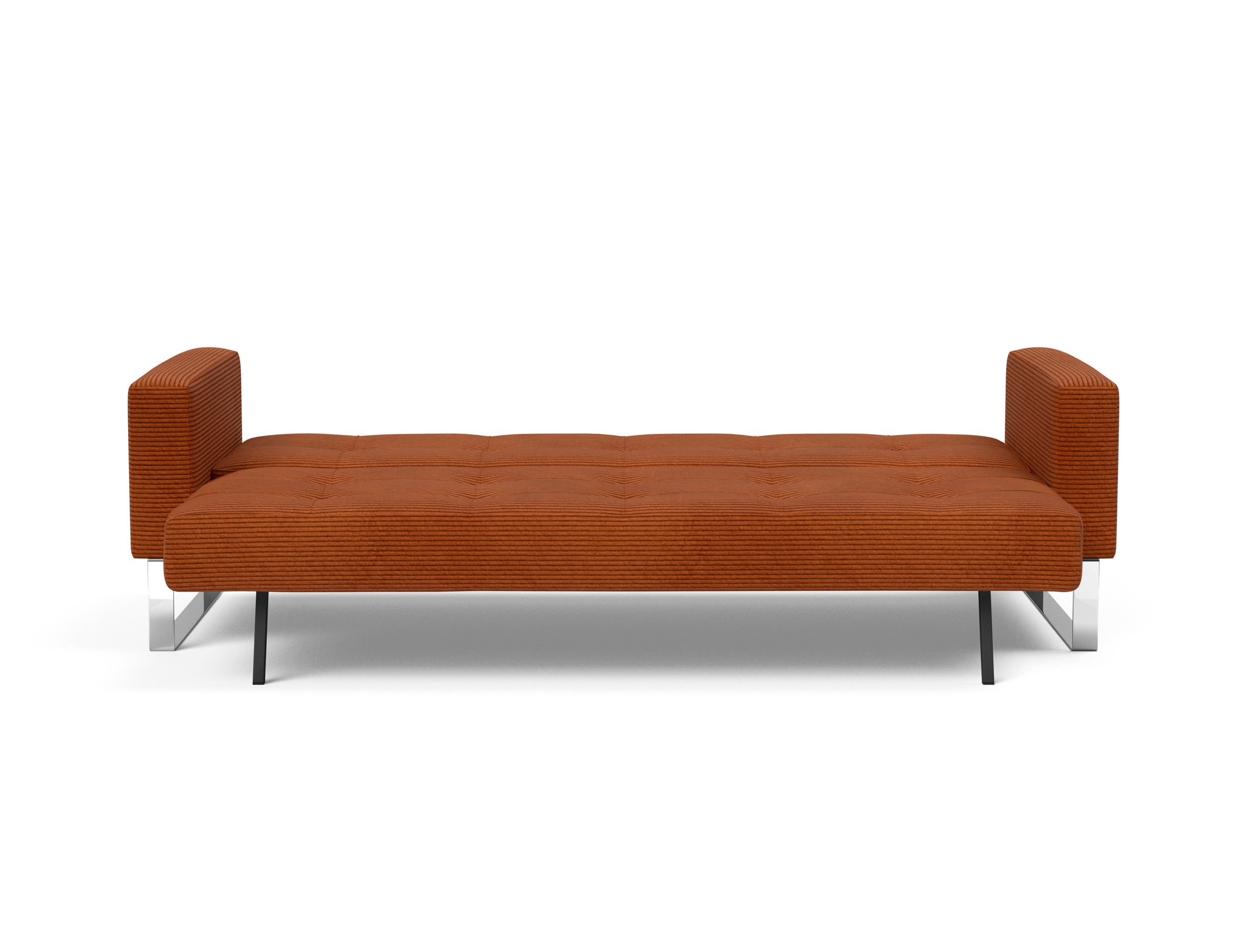 Cassius Quilt Fabric Sofa Bed w/Chrome Legs