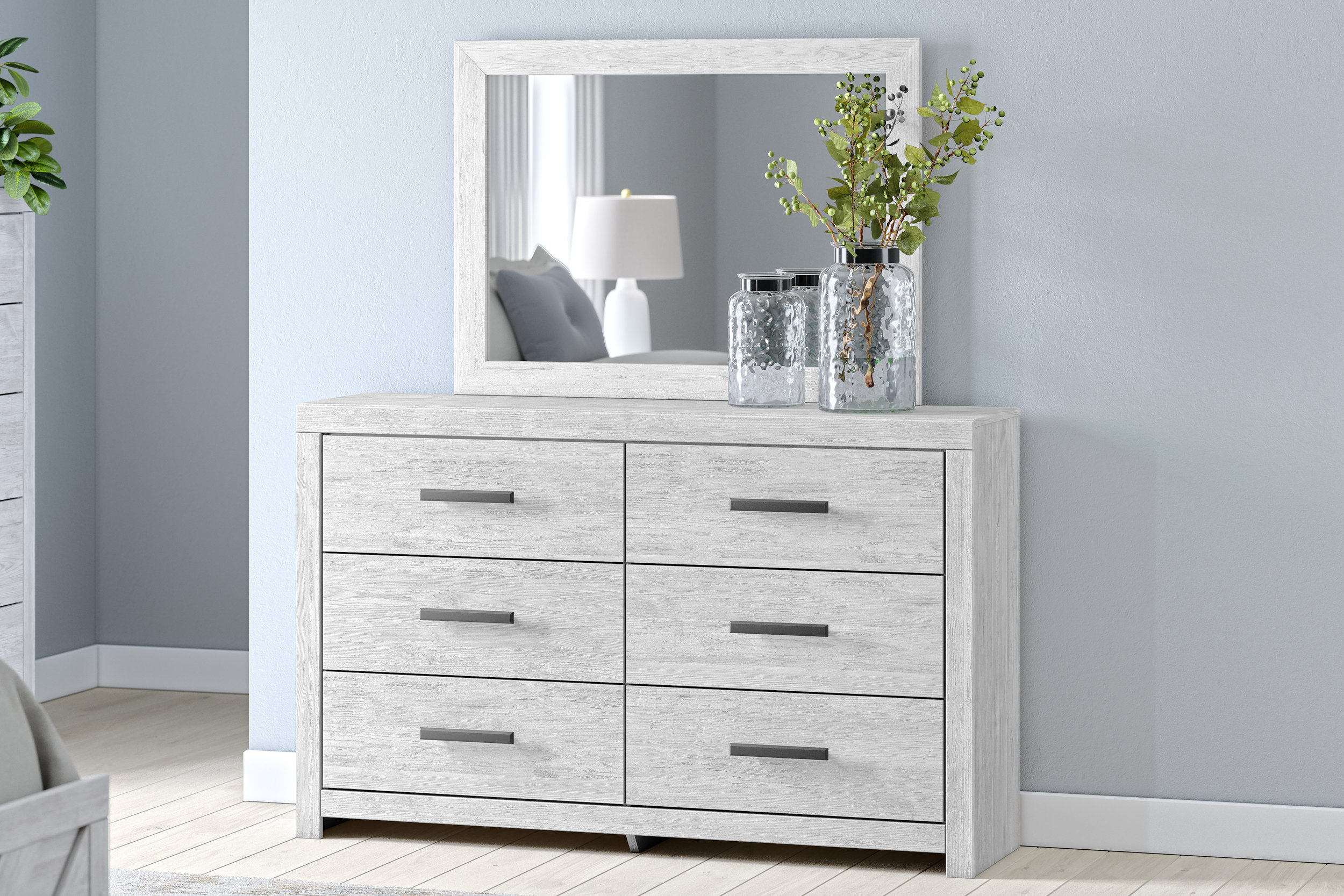Cayboni MDF/Wood Veneer Panel Bedroom Set