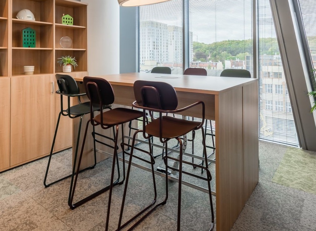 MDD Rectangular Office High Table w/Panel Legs