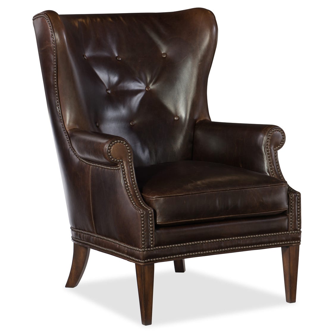 Maya Leather Wing Club Chair