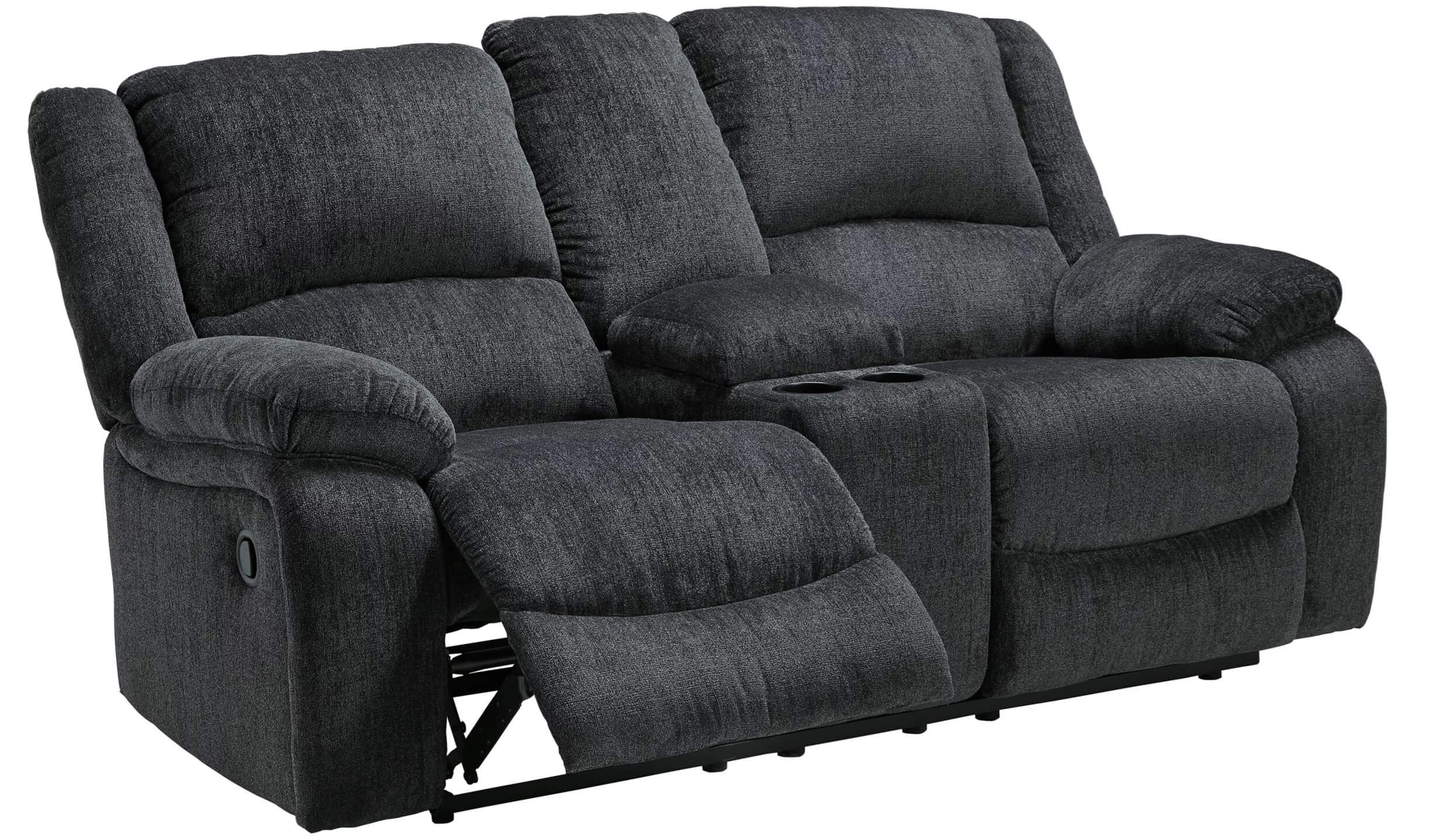Draycoll Polyester Manual Reclining Living Room Set