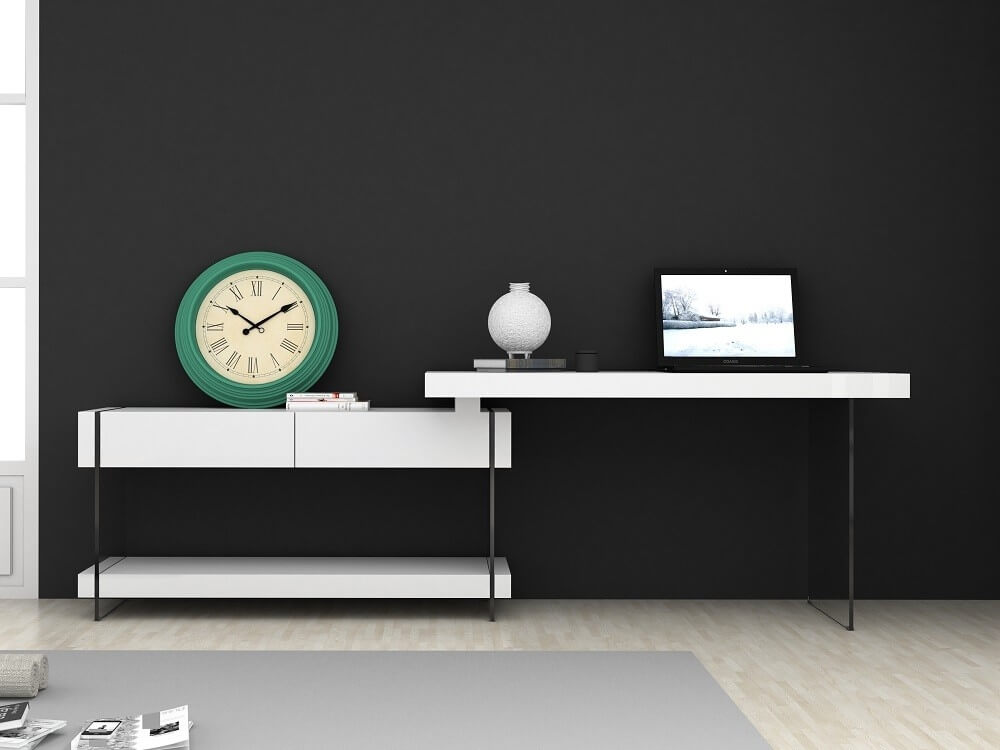 Cloud Modern Office Desk w/Storage Drawers