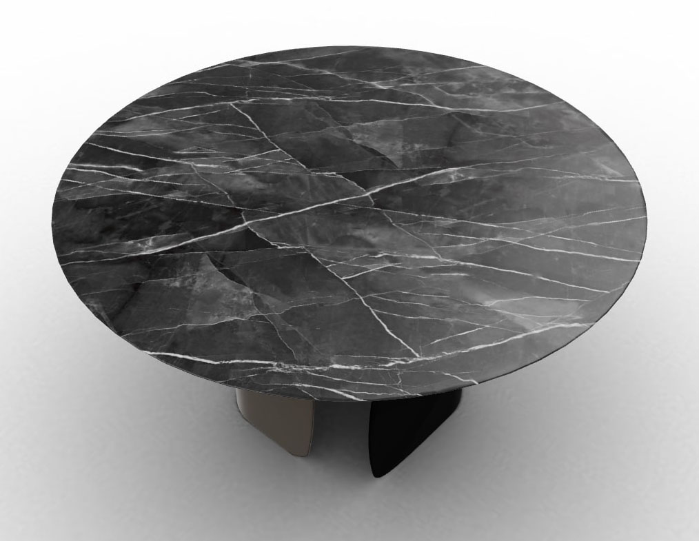 Twins Metal/Ceramic Round Dining Table