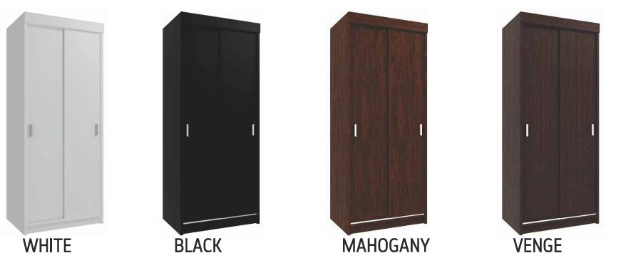 Simple 36-inch 2-Door Wood Wardrobe