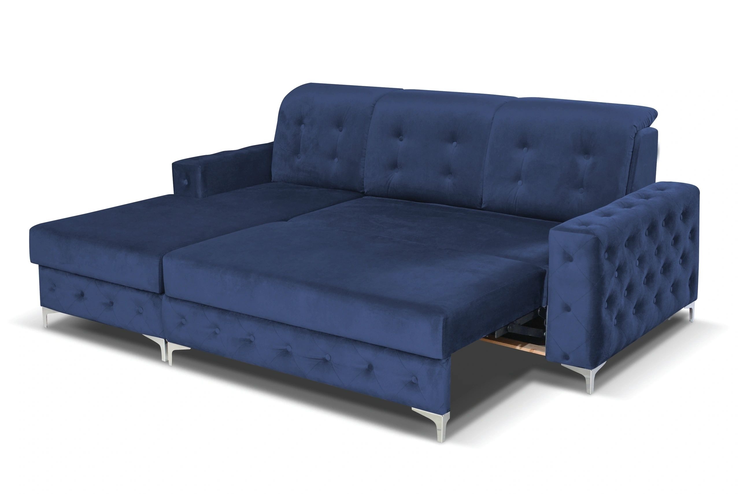 Verso L-Shaped Fabric Left Convertible Storage Sectional Sofa