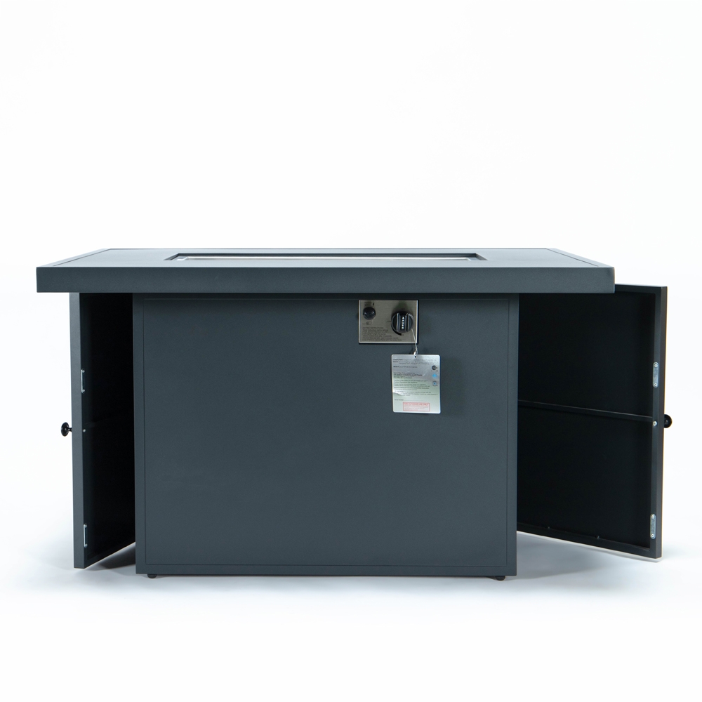 Chelsea Patio Glass Propane Fire Pit Table