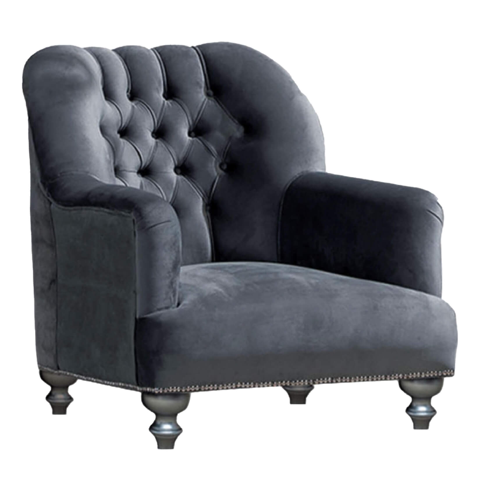 Happy Tufted Velvet Armchair