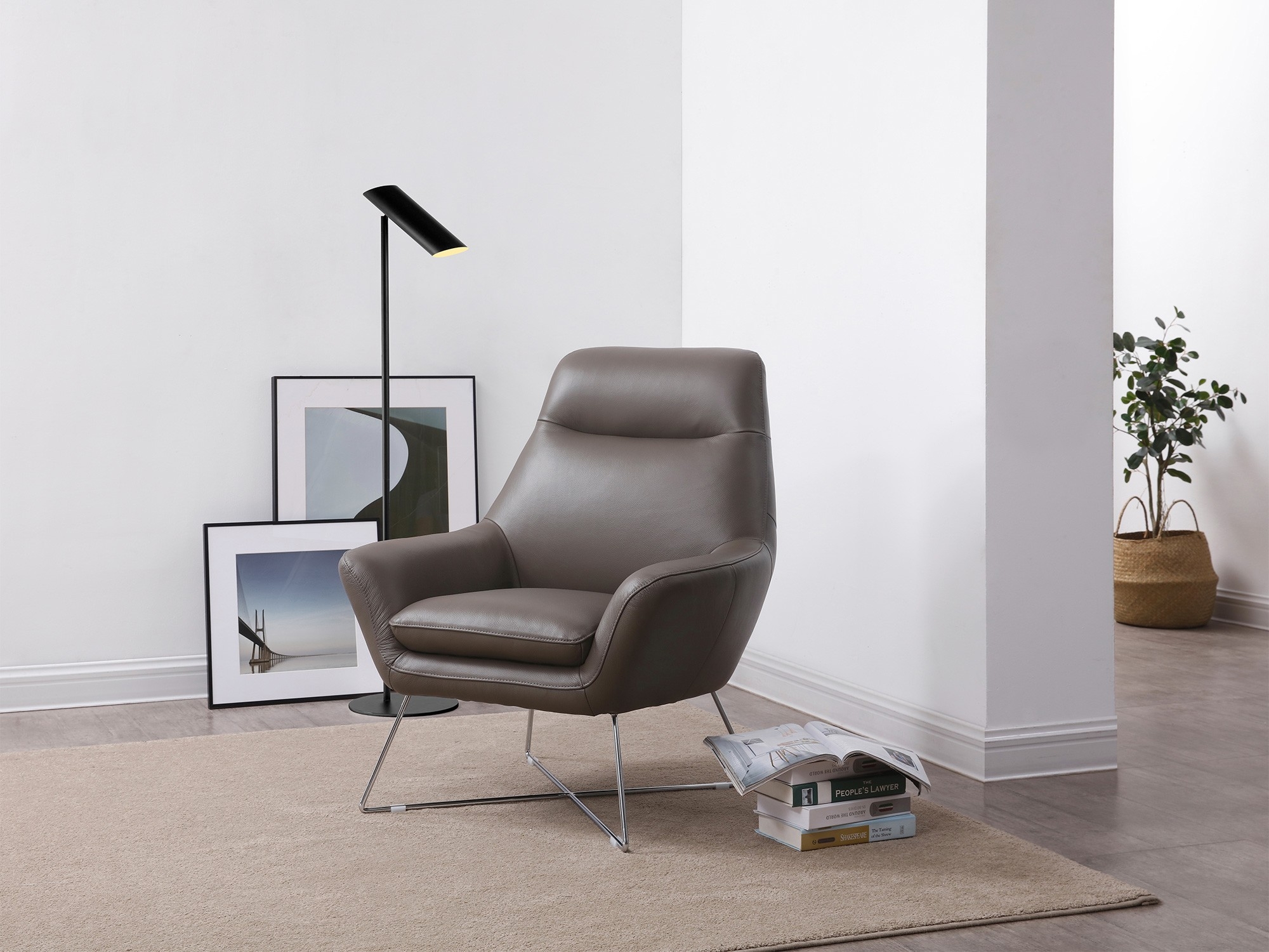 Daiana Top Grain Leather Leisure Chair