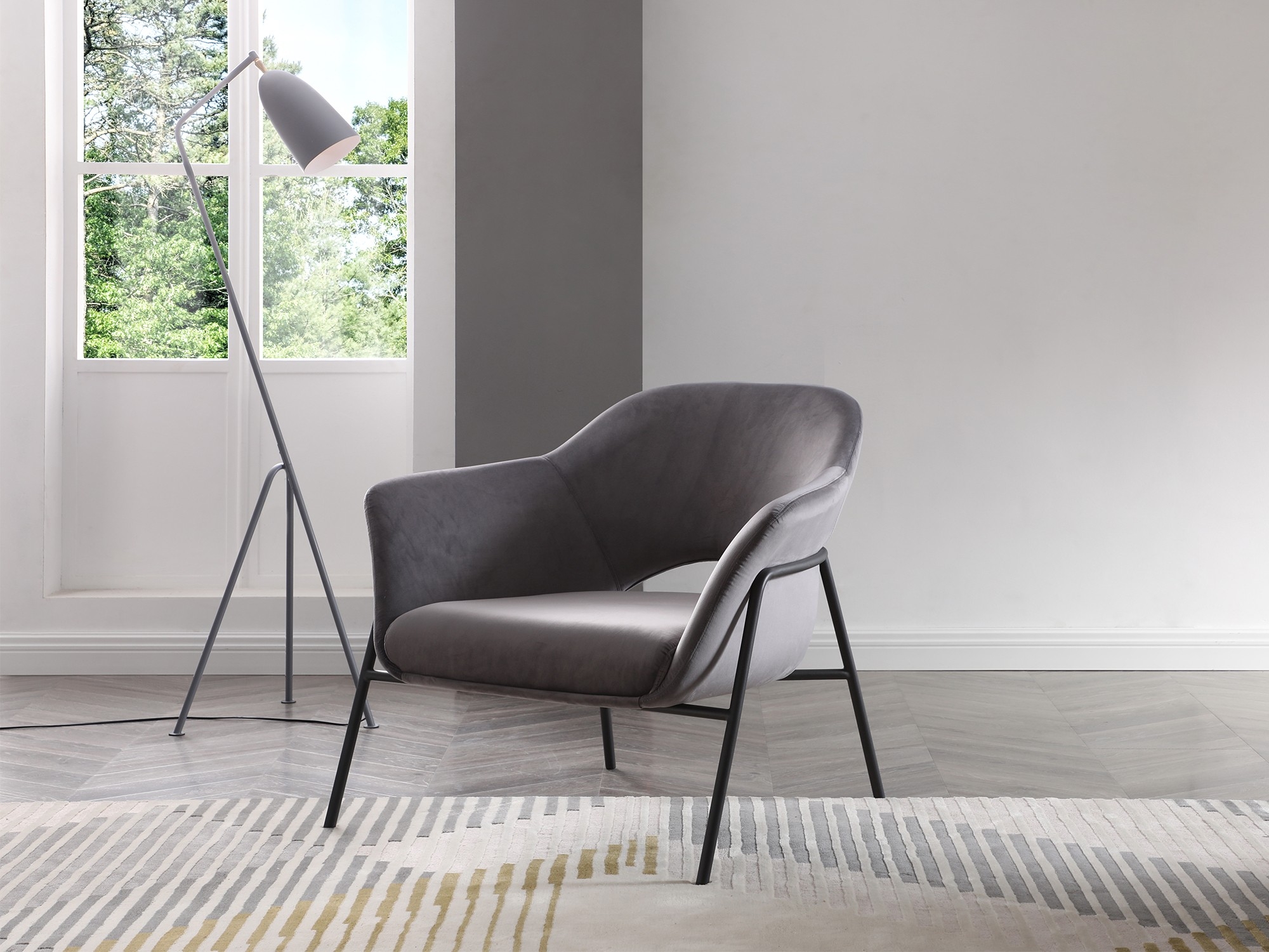 Karla Velvet Leisure Chair