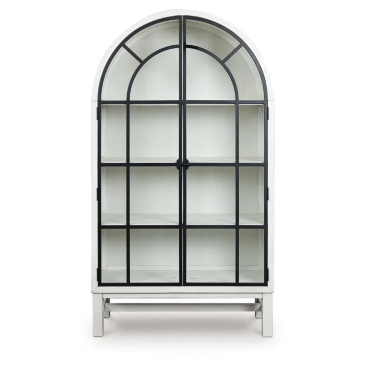 Greddinton Arched Display Cabinet | Industrial Farmhouse Curio