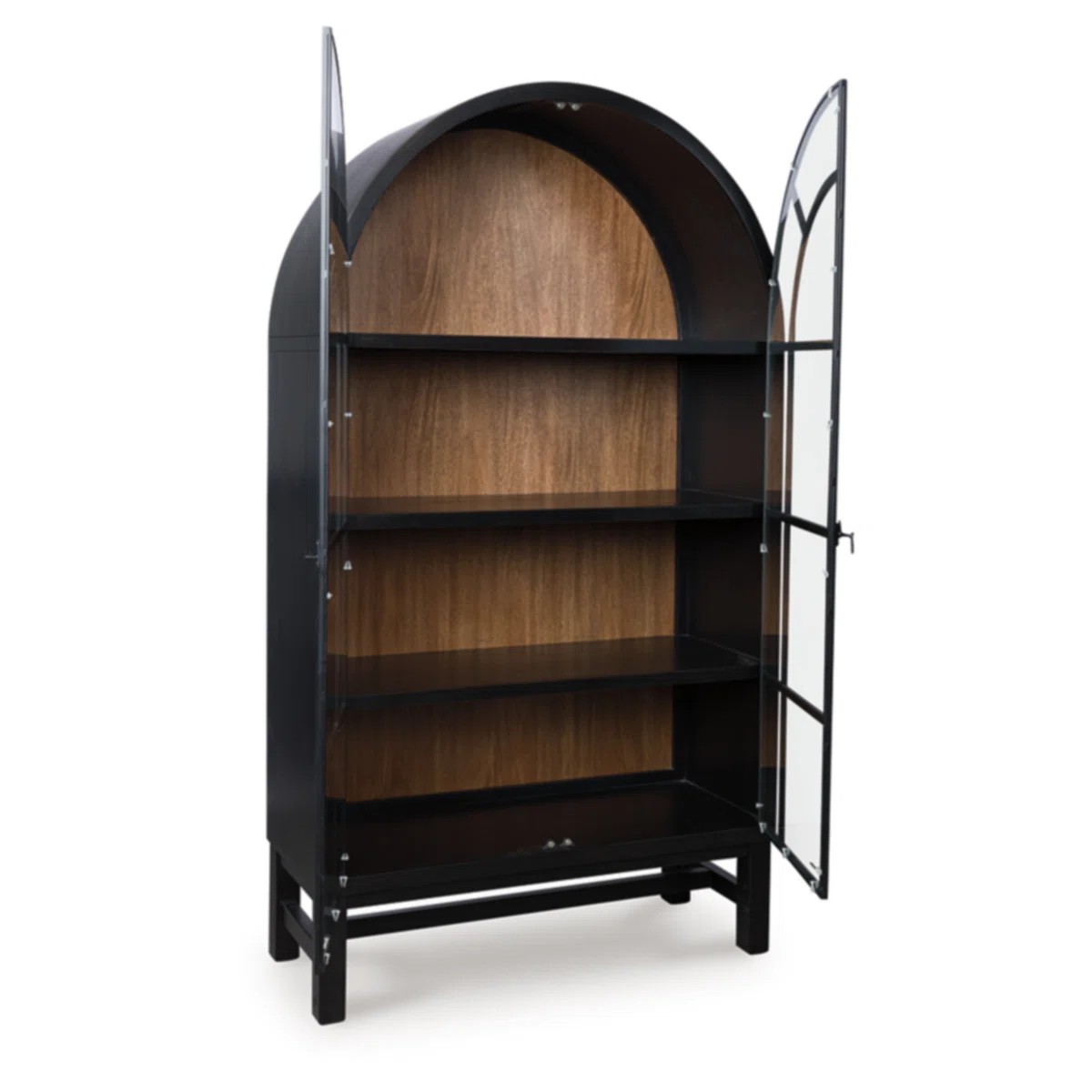 Greddinton Arched Display Cabinet | Industrial Farmhouse Curio