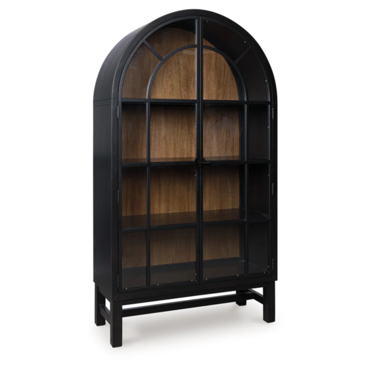 Greddinton Arched Display Cabinet | Industrial Farmhouse Curio