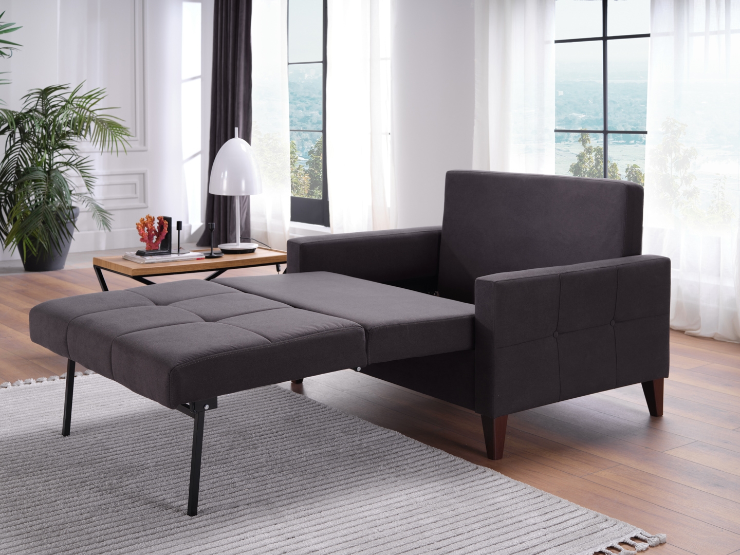 Fabric Sleeper Chair And a Half