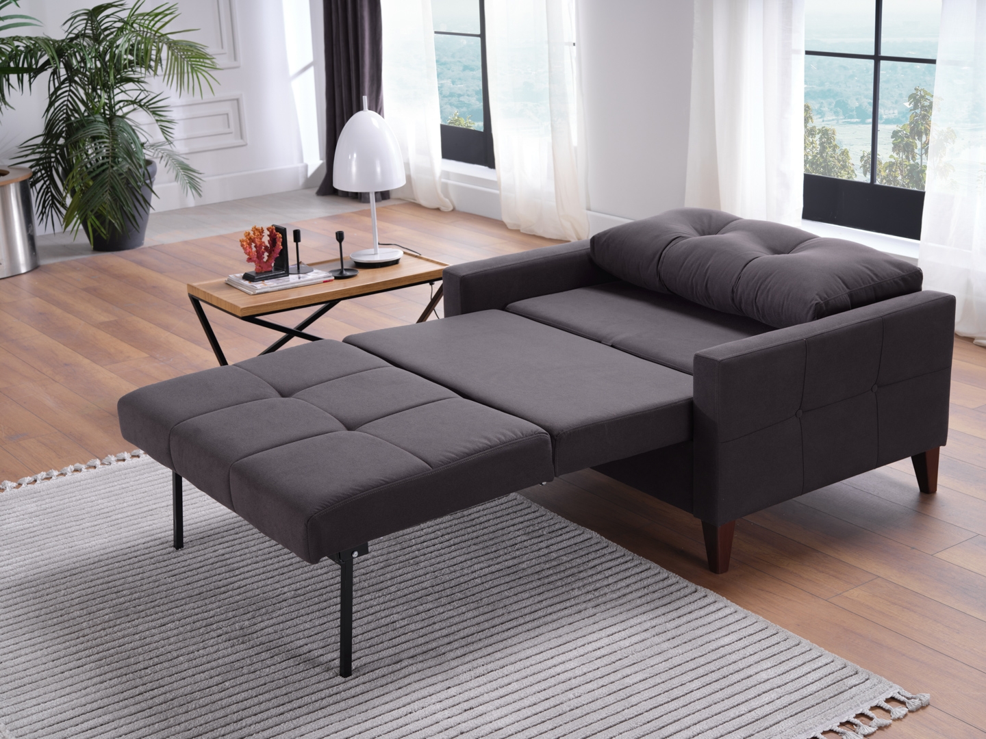 Fabric Sleeper Chair And a Half