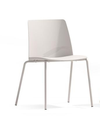 Polytone L Conference Chair w/Plastic Shell & Powder-Coated Steel 4-Leg Frame on Glides