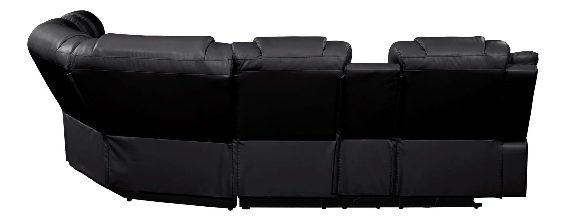 Challenger Faux Leather Recliner Sectional Sofa with Bluetooth Speakers & LED Lights