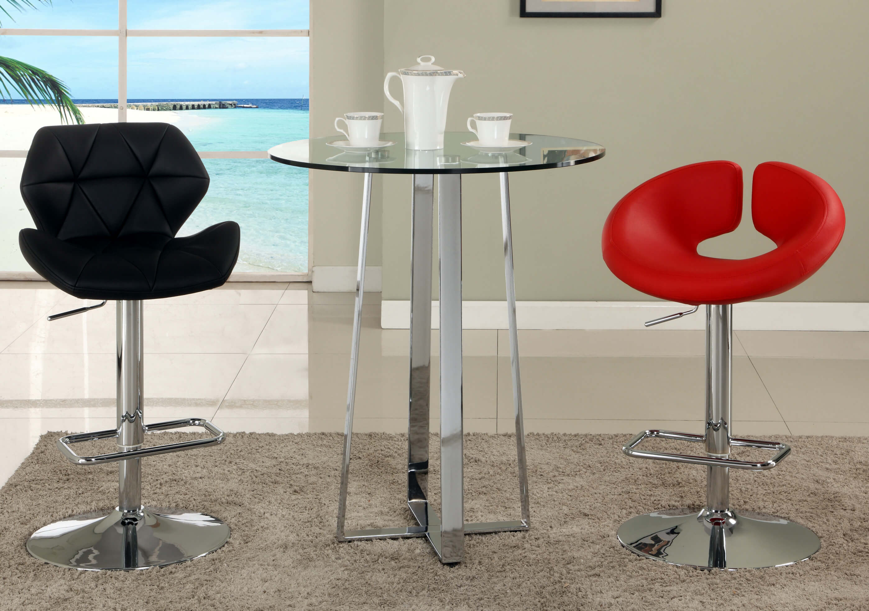 Chambers Round Glass Counter Table