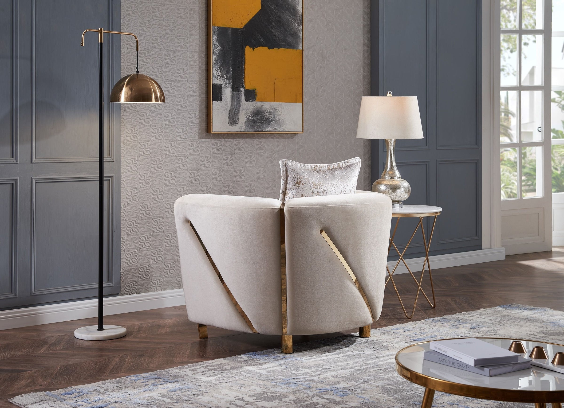 Chanelle Thick Velvet Living Room Set