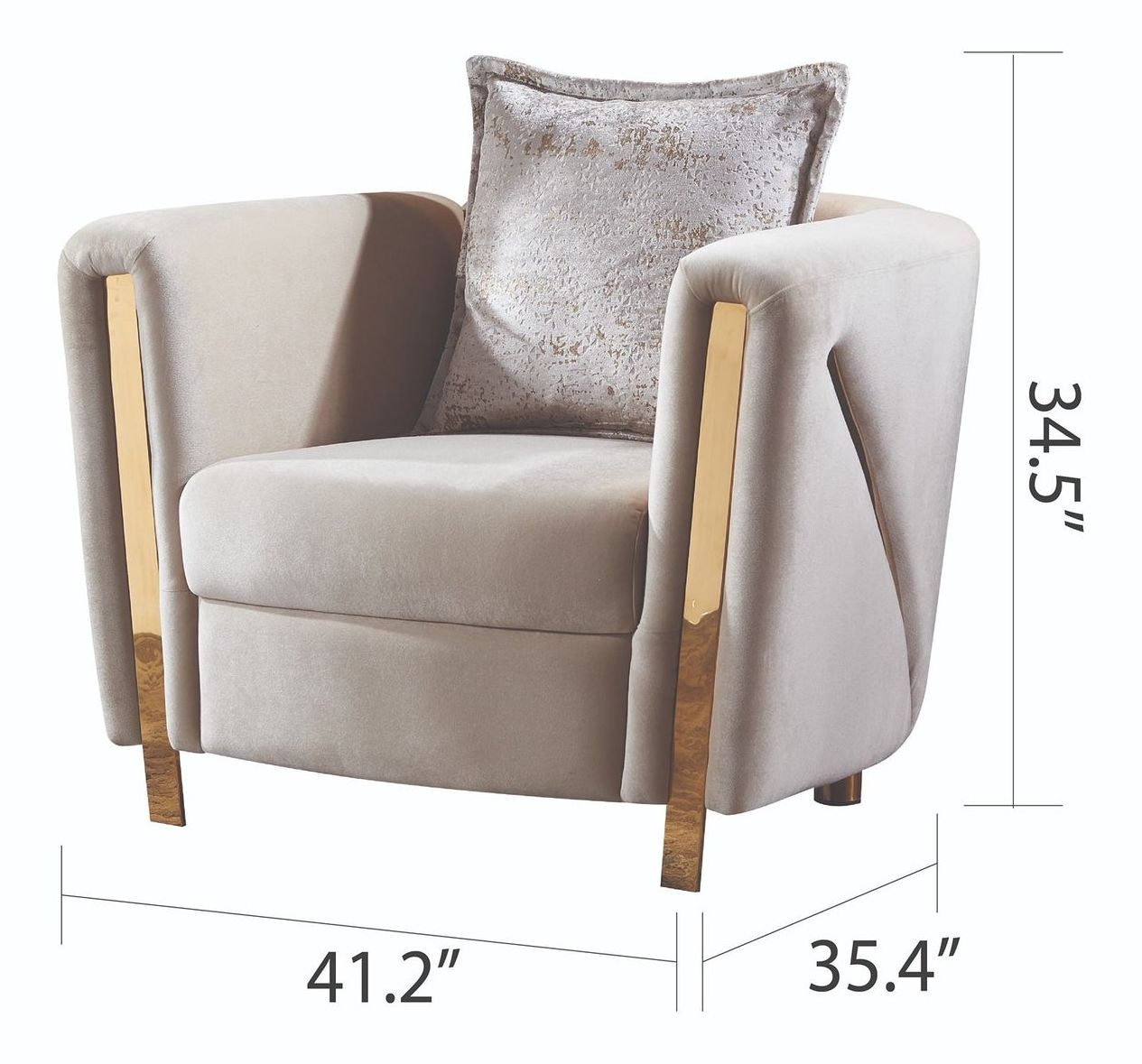 Chanelle Thick Velvet Living Room Set