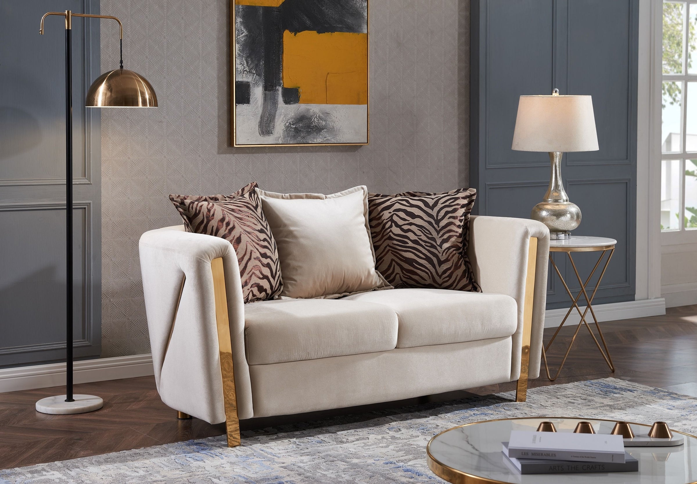 Chanelle Thick Velvet Living Room Set