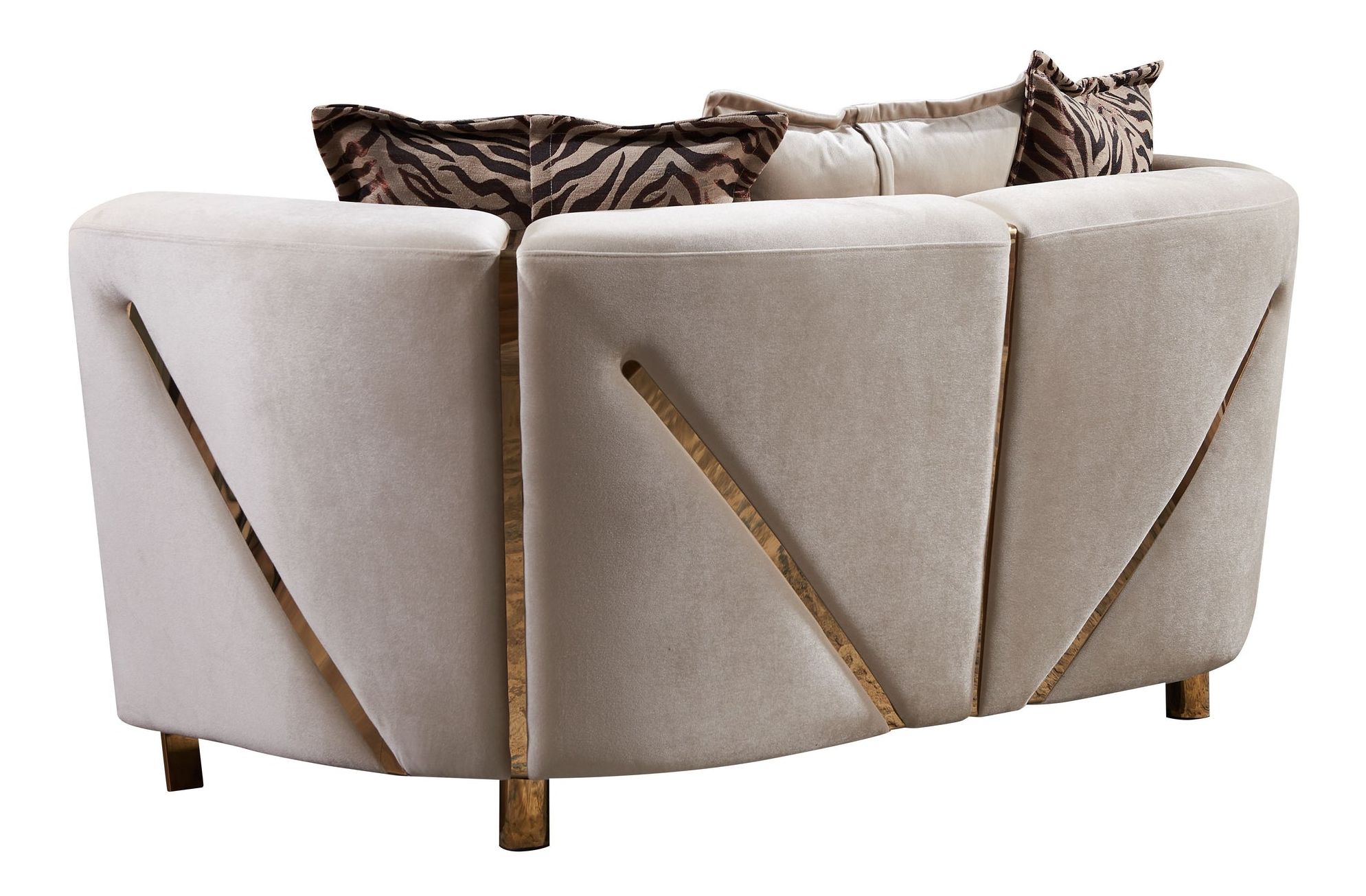 Pemberly Row Thick Velvet Fabric 2Pc Living Room 