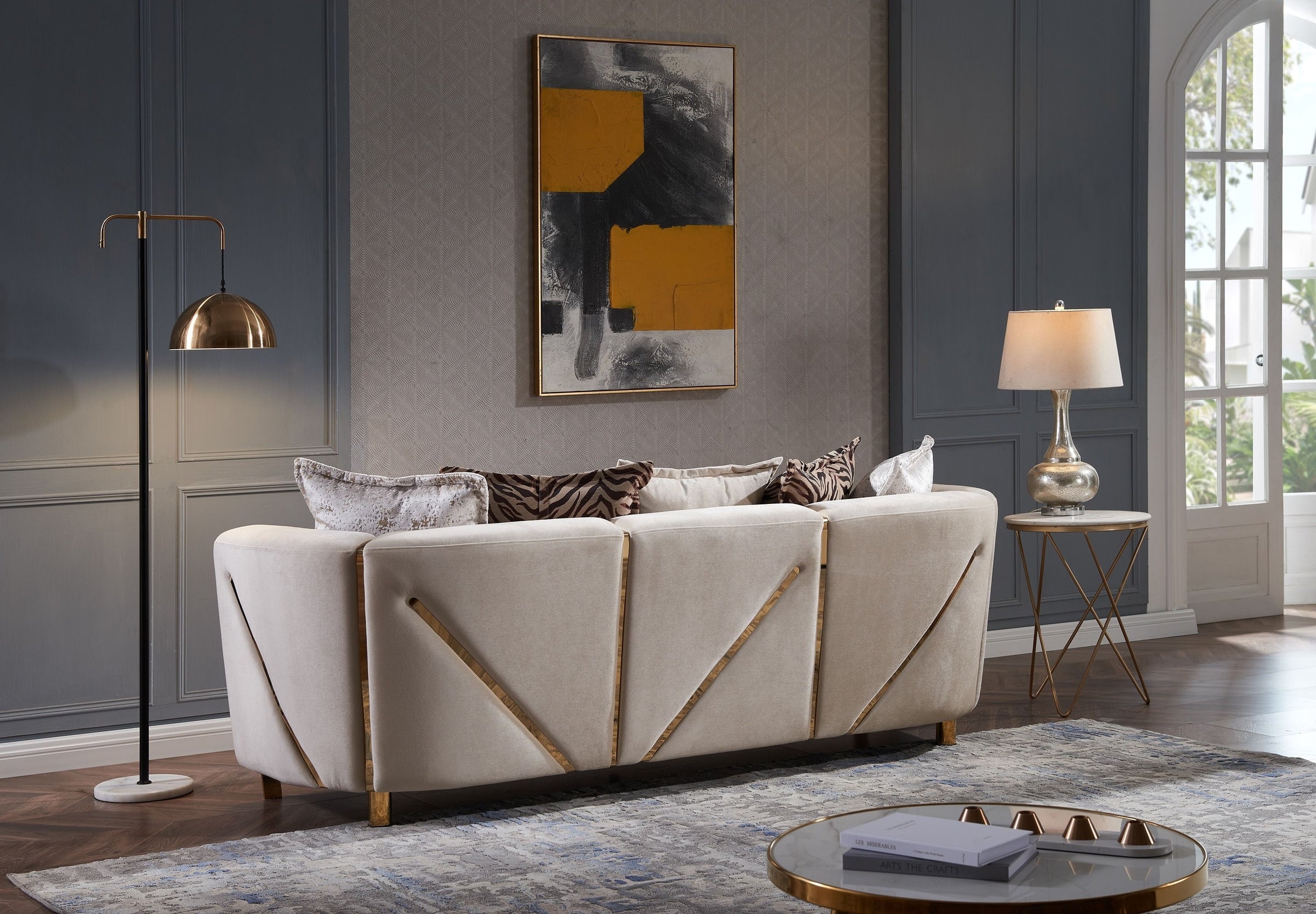 Chanelle Thick Velvet Living Room Set