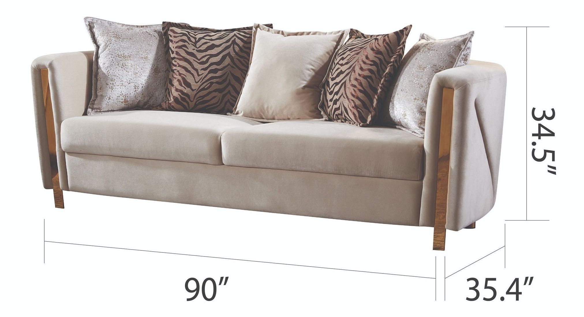 Chanelle Thick Velvet Living Room Set