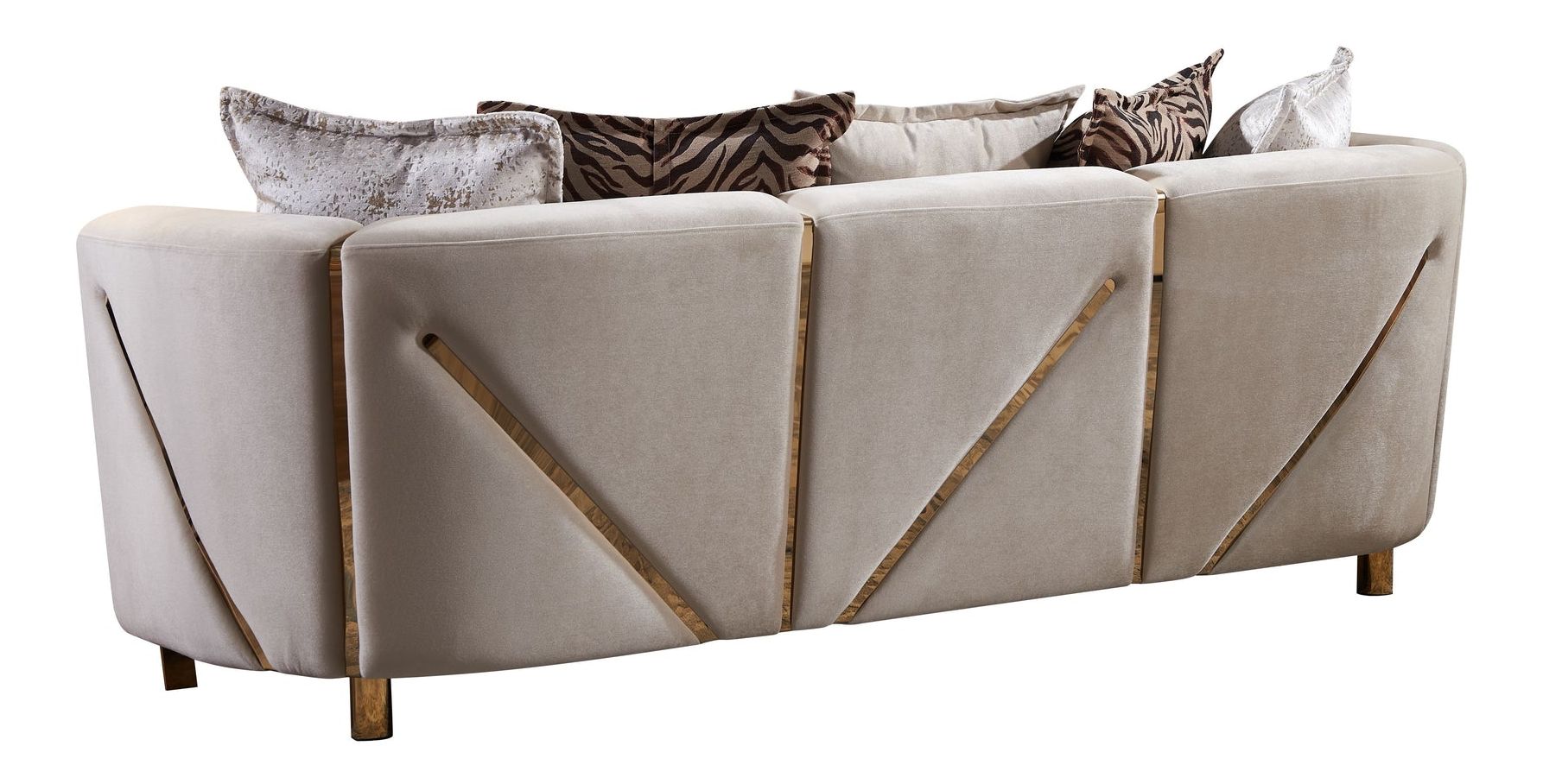 hanelle Modern Style Upholstery Velvet Sofa 