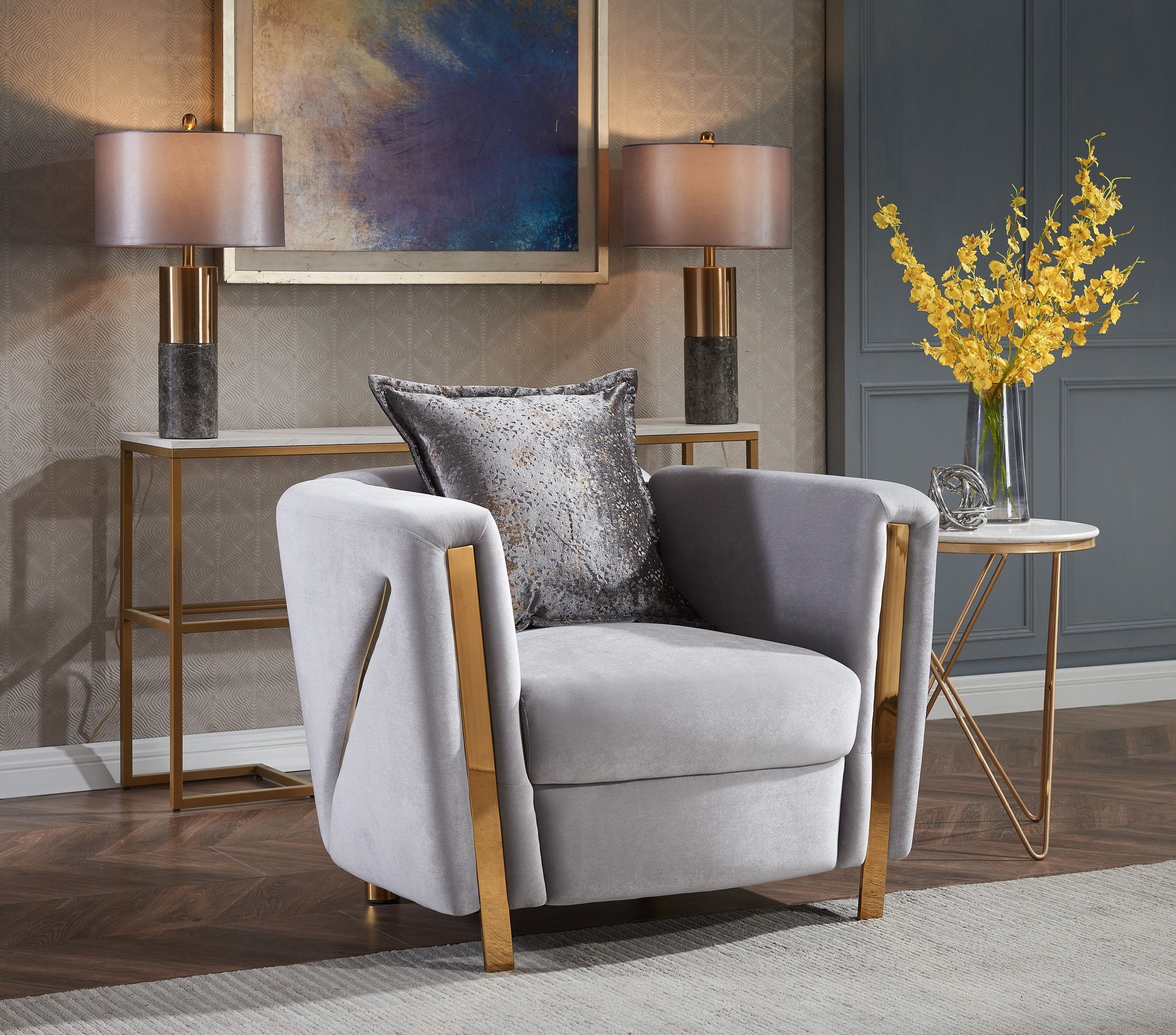 Chanelle Thick Velvet Chair