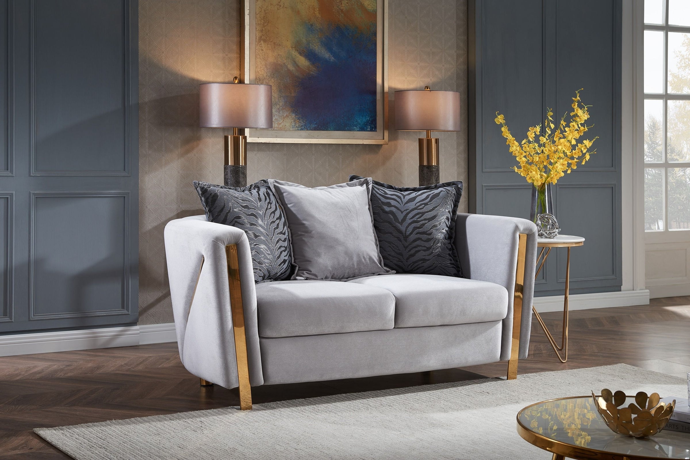 Chanelle Thick Velvet Living Room Set