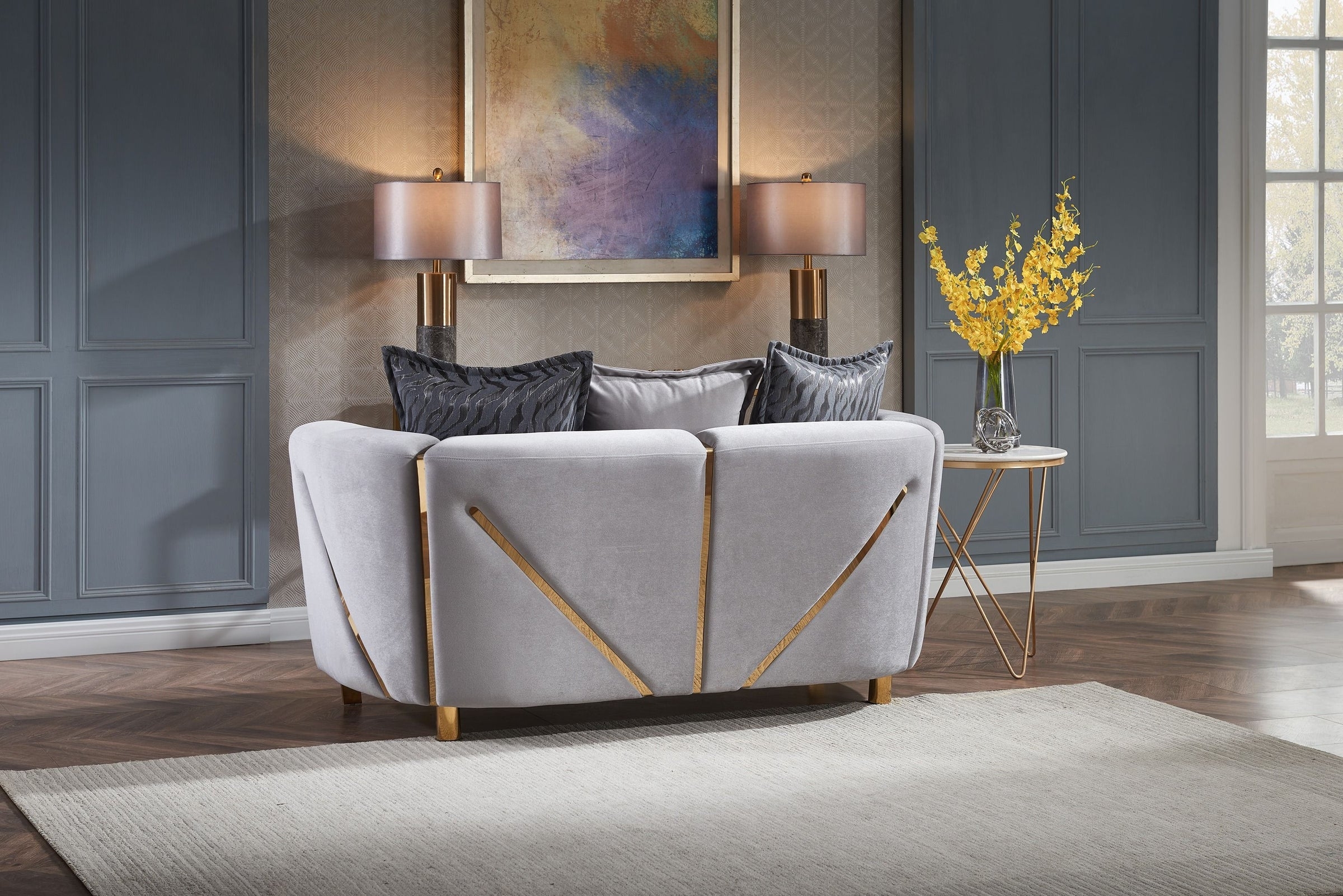 Chanelle Thick Velvet Living Room Set