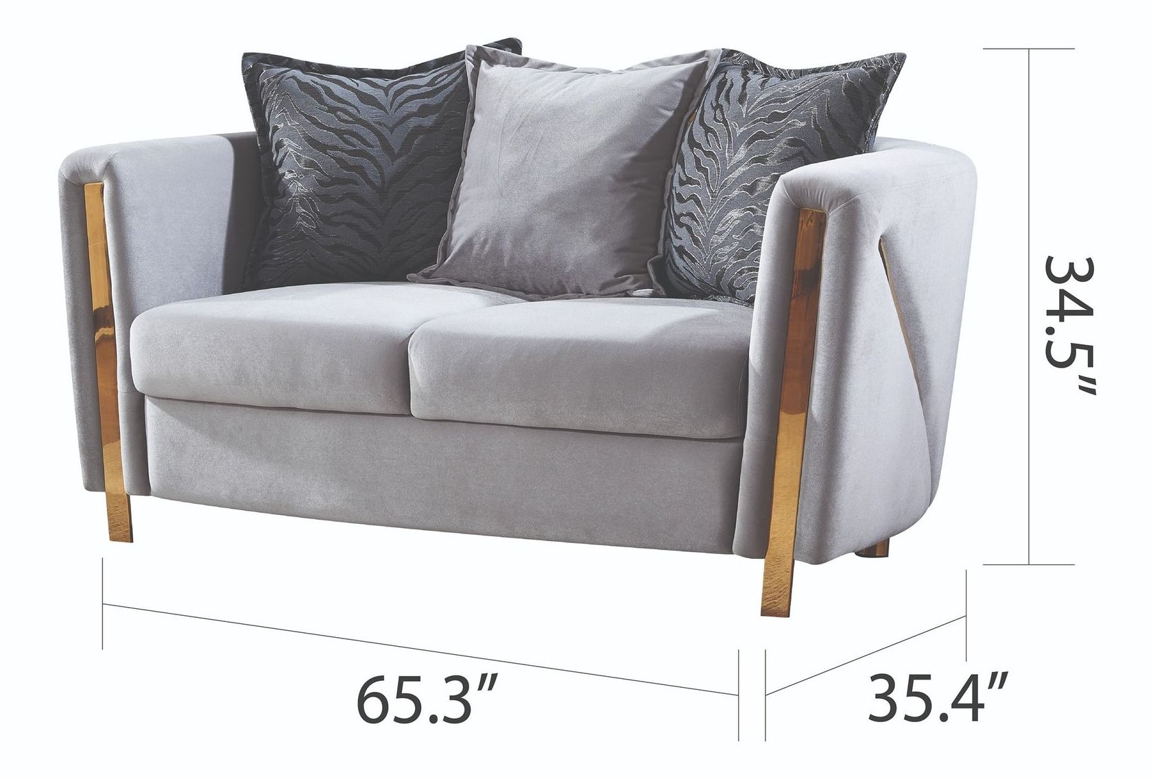 Chanelle Thick Velvet Living Room Set