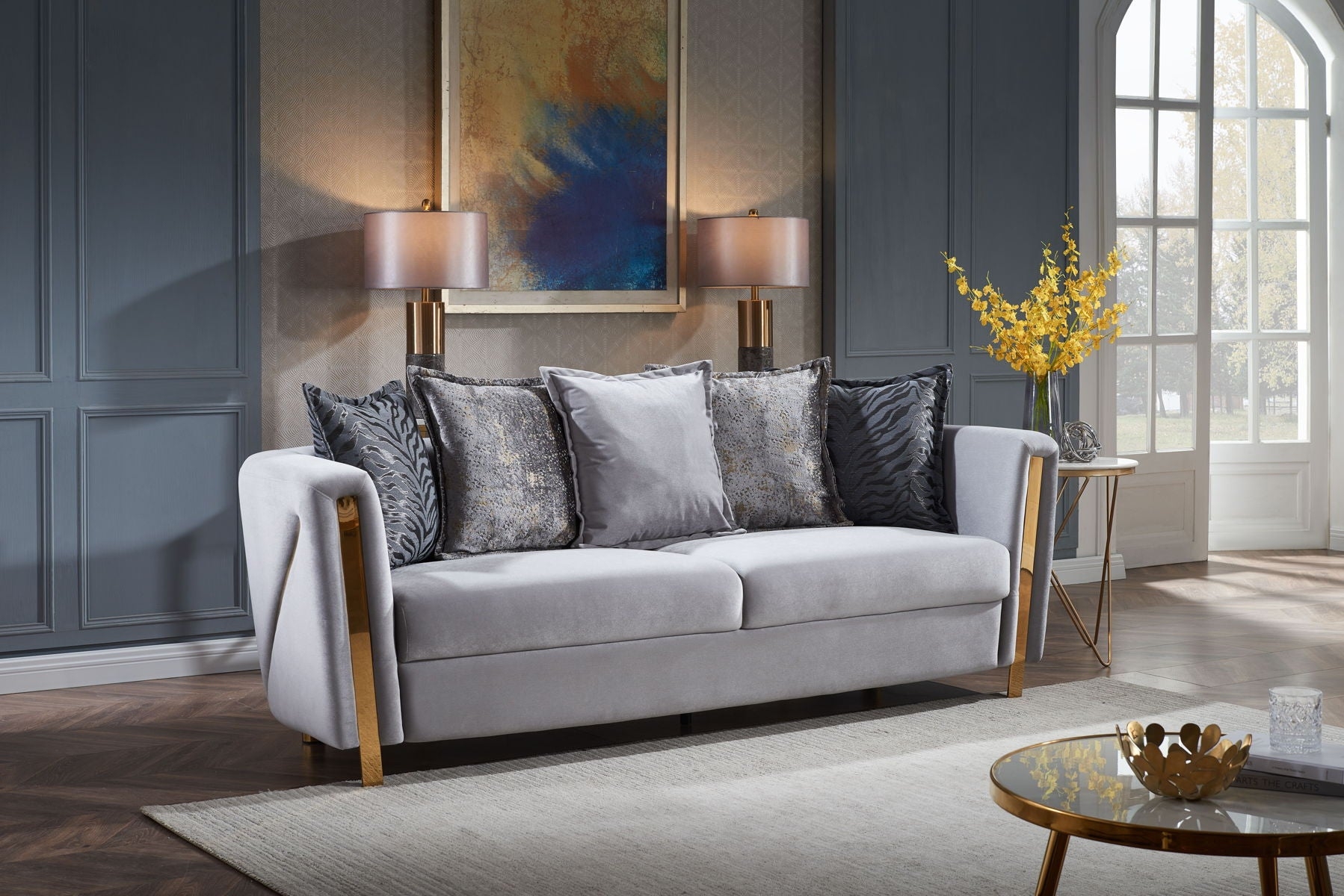 Chanelle Thick Velvet Living Room Set