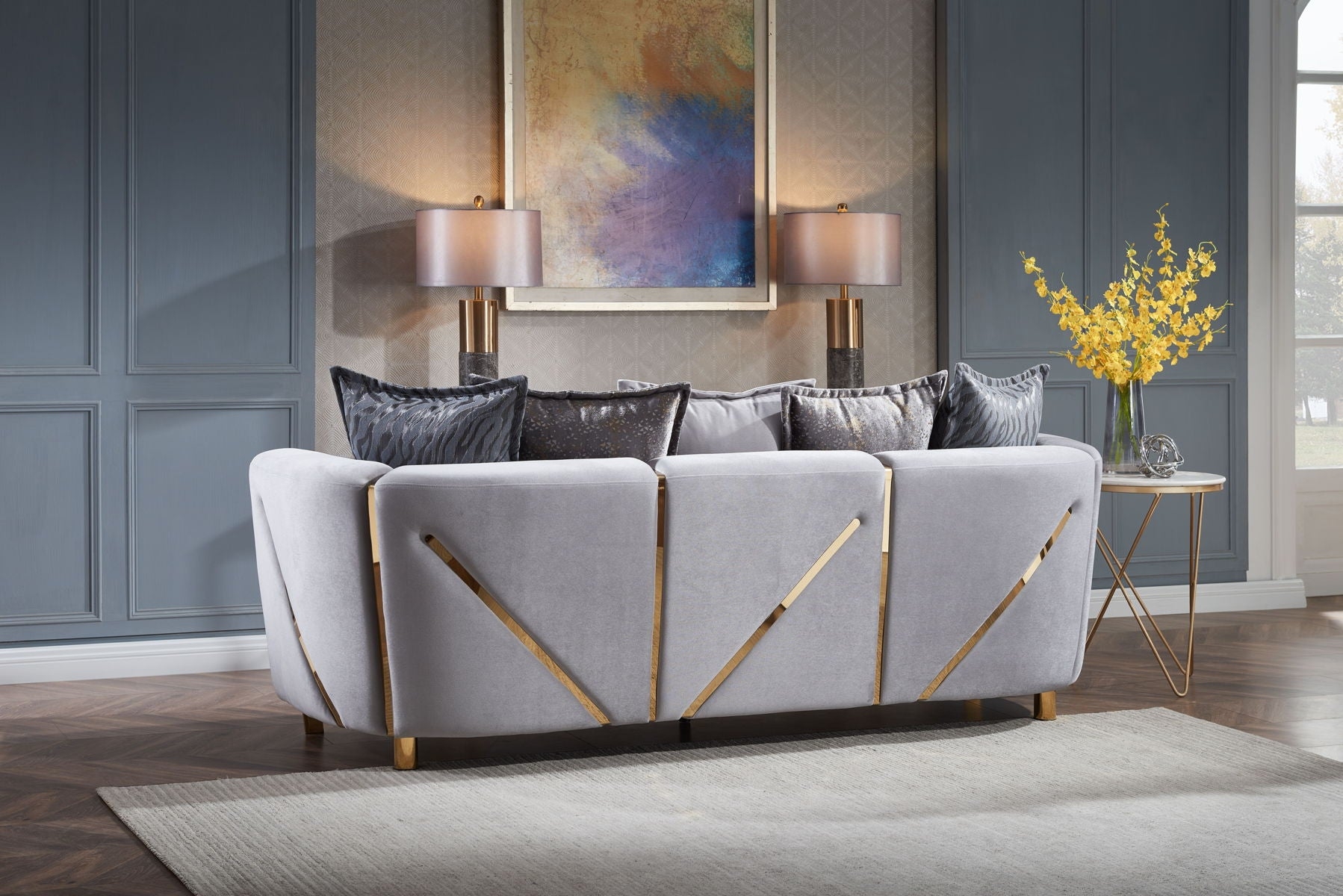Chanelle Thick Velvet Living Room Set