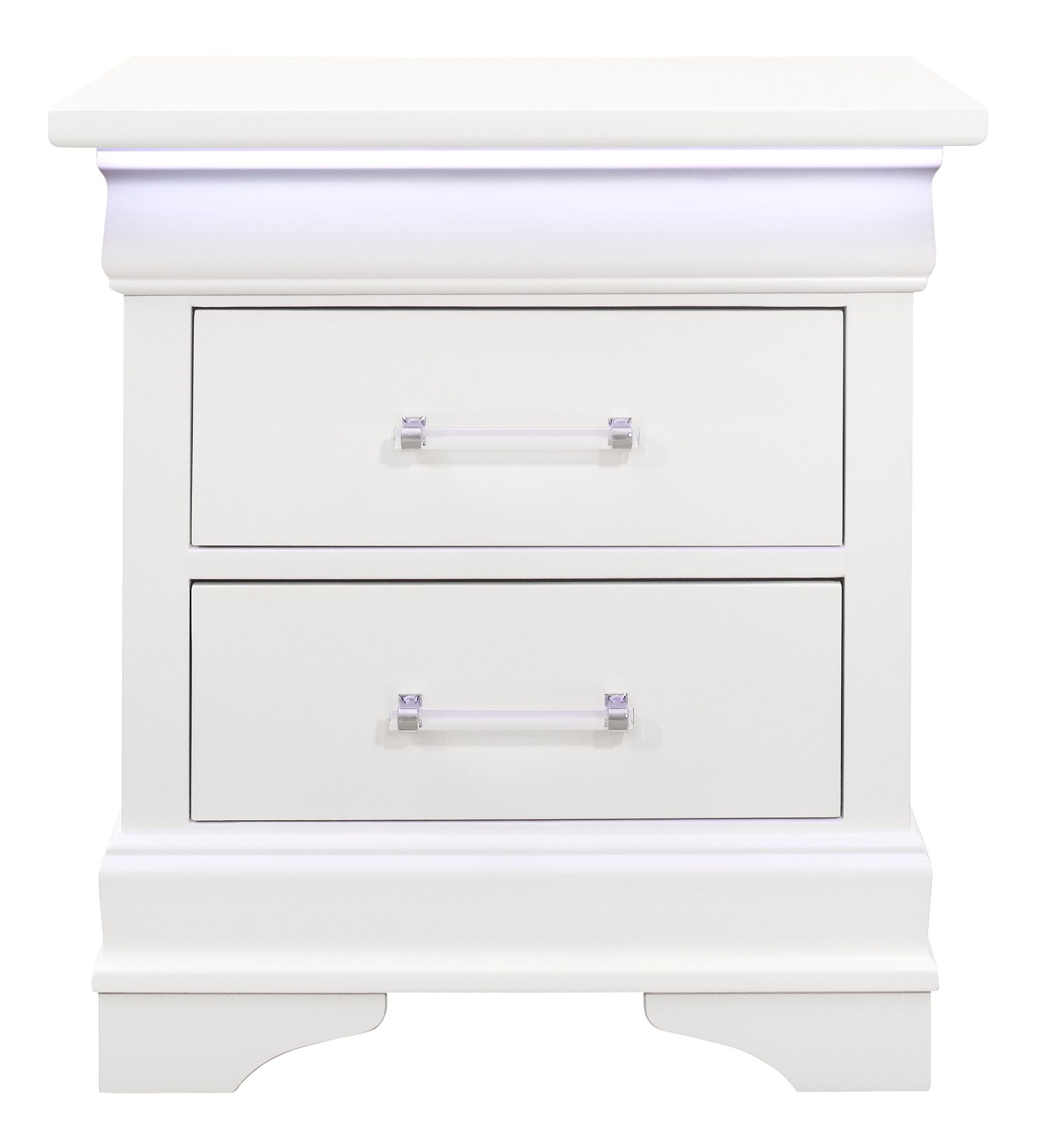 CHARLIE WHITE TWIN BED, DRESSER