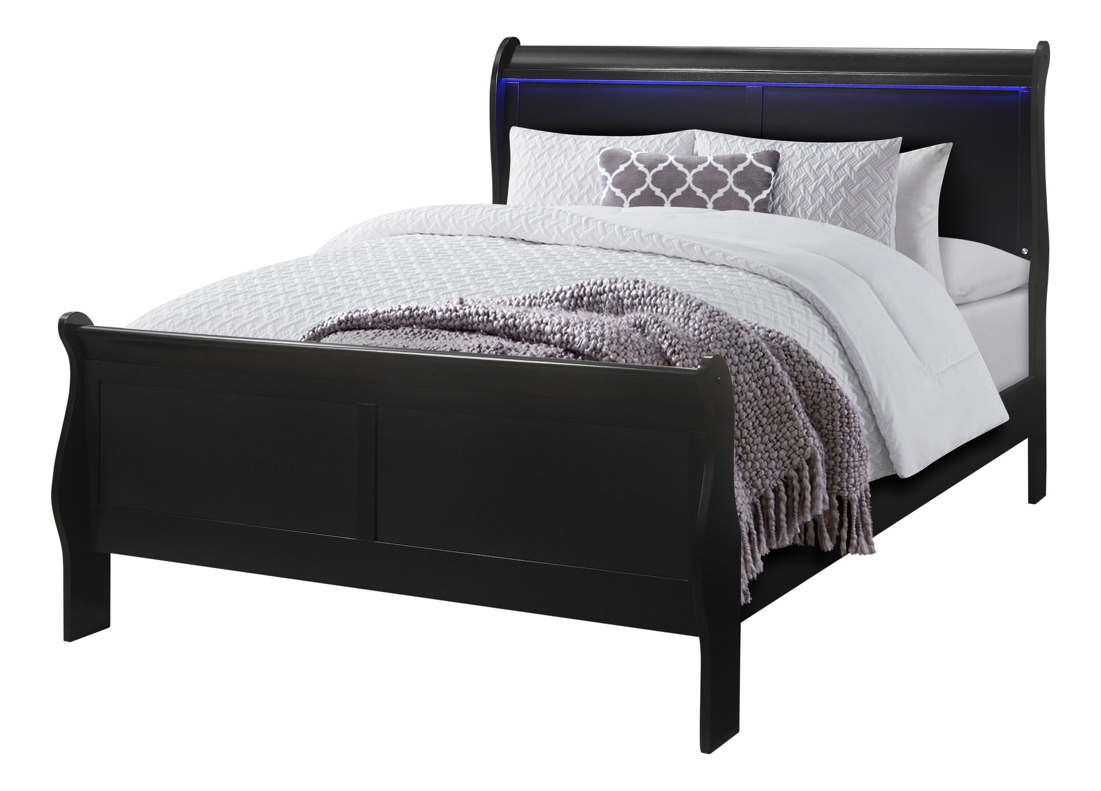 Charlie Queen Size Bed w/LED Light