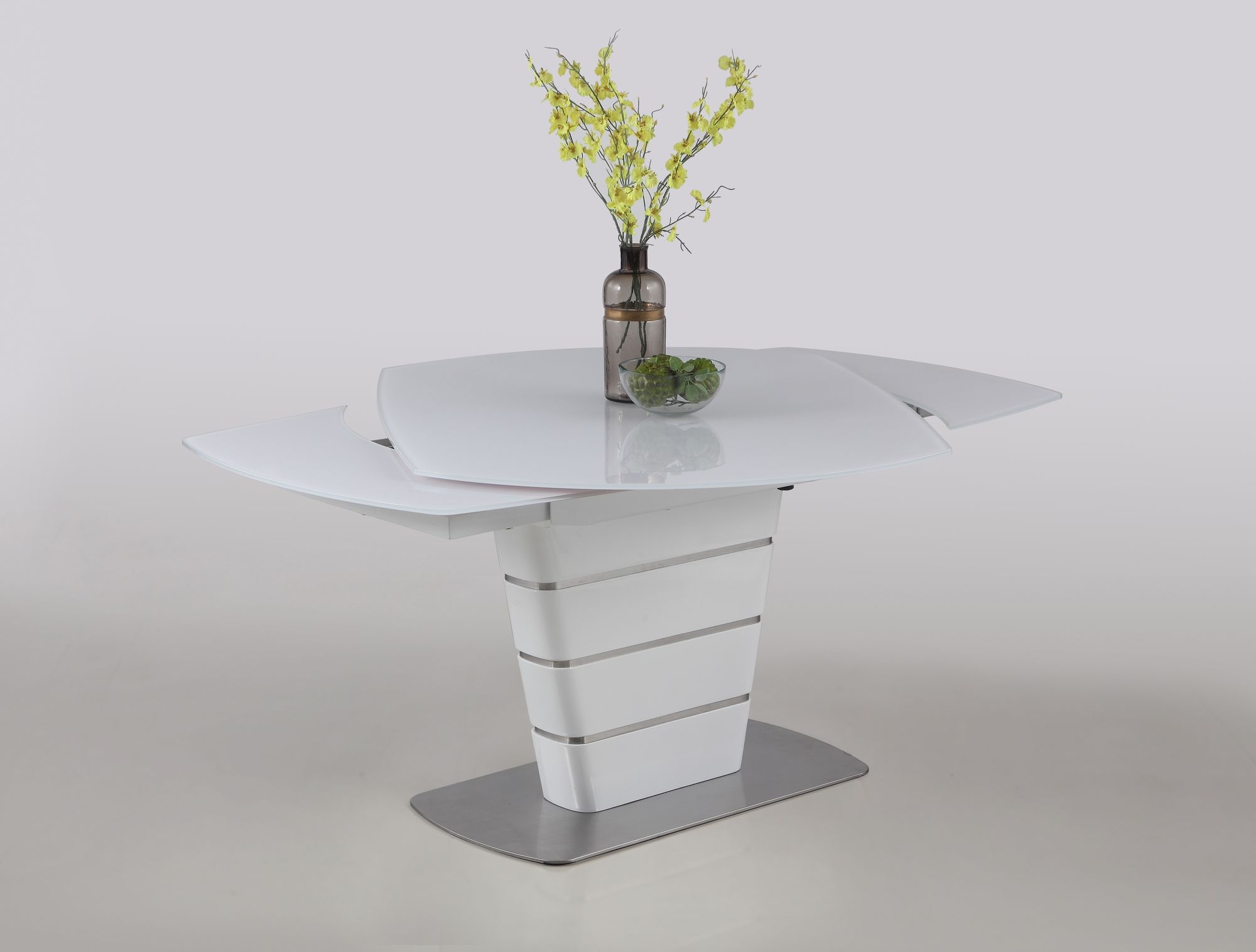 Charlotte Rectangular Glass Table w/Motion Extensions