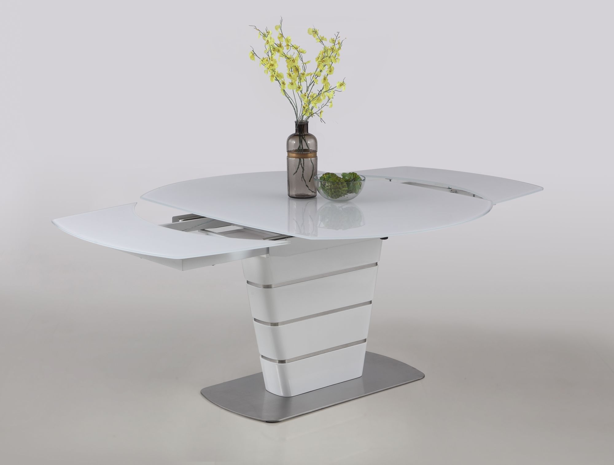 Charlotte Rectangular Glass Table w/Motion Extensions