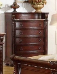 SM Charlotte PU/Wood Sleigh Bedroom Set