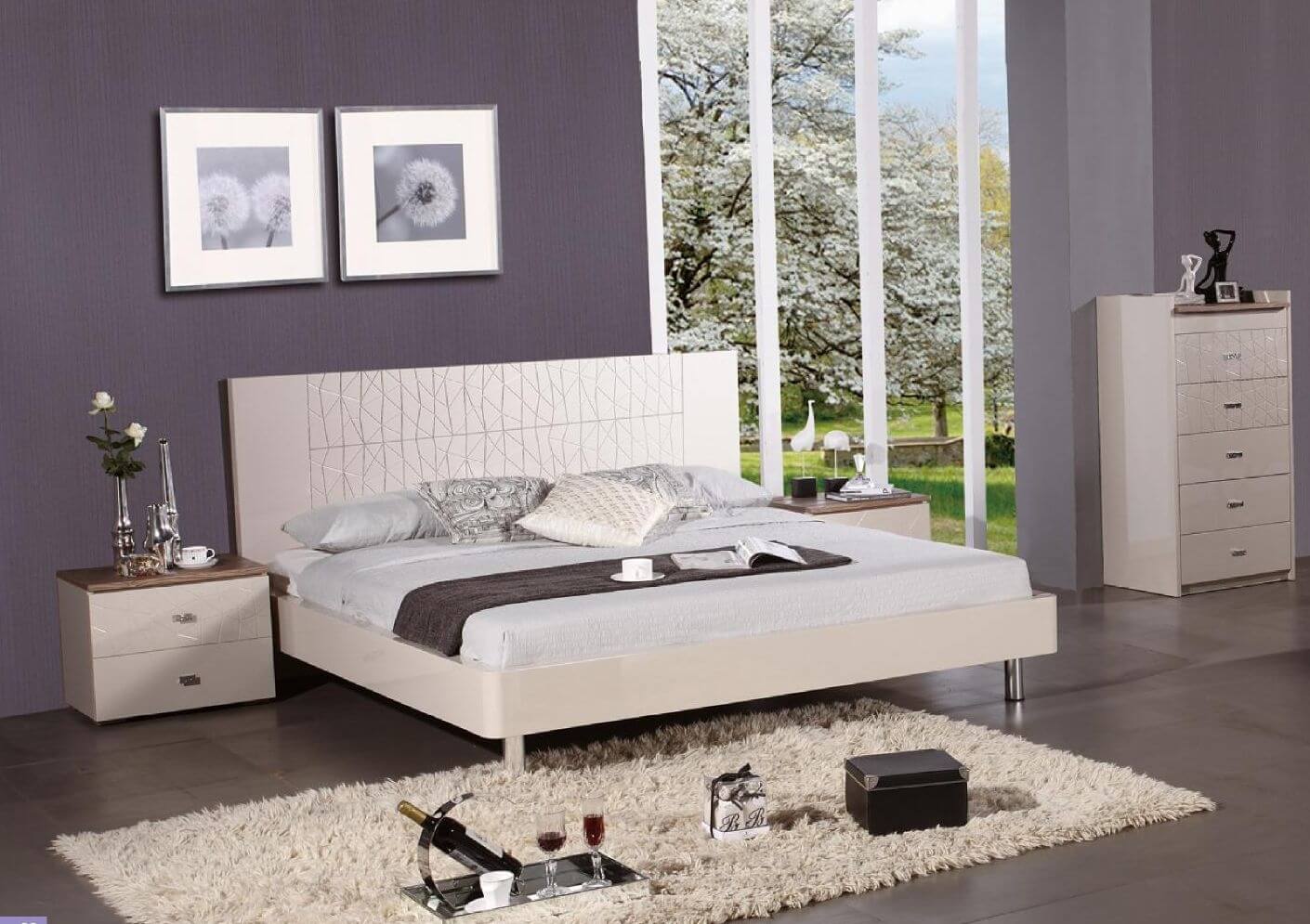 Charm Wood/Veneer Bedroom Set