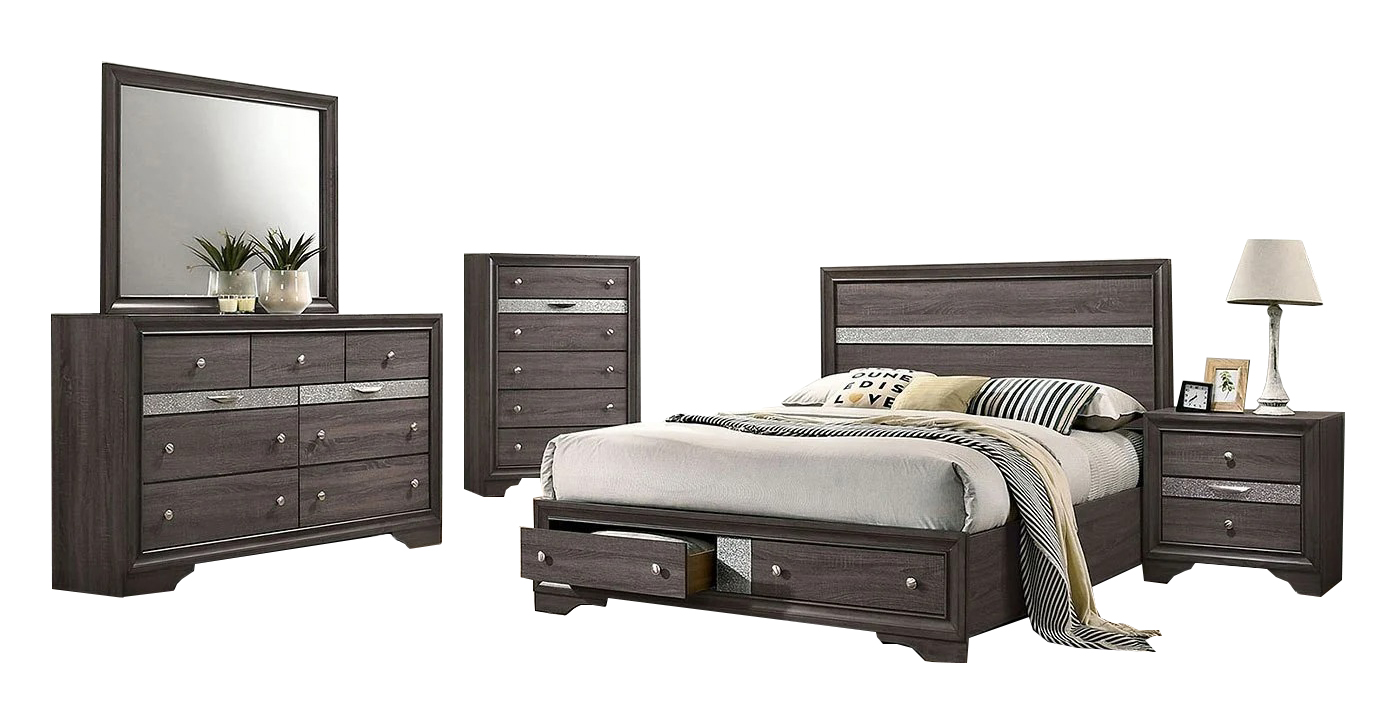 Chrissy Wood Storage Panel Bedroom Set