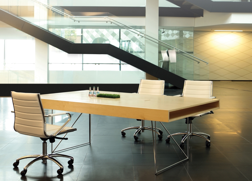 Air Meeting Table for 8 Persons w/Built-in Power Socket Block