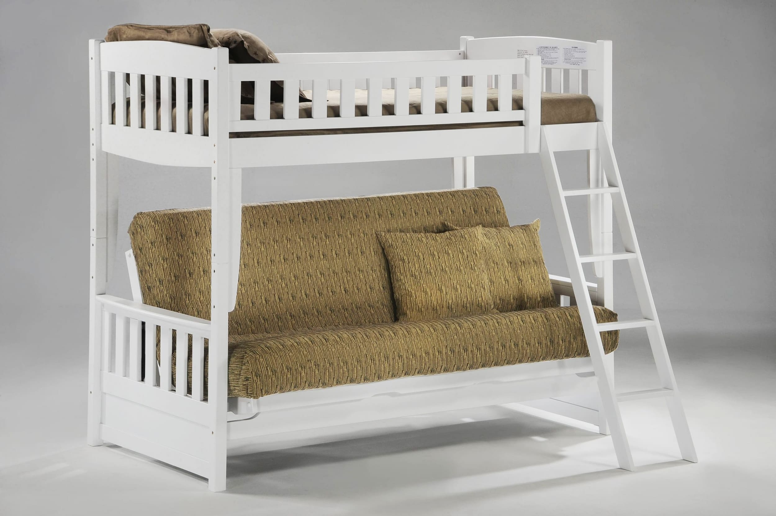 Cinnamon Wood Bunk/Futon Bed, Twin/Full Size