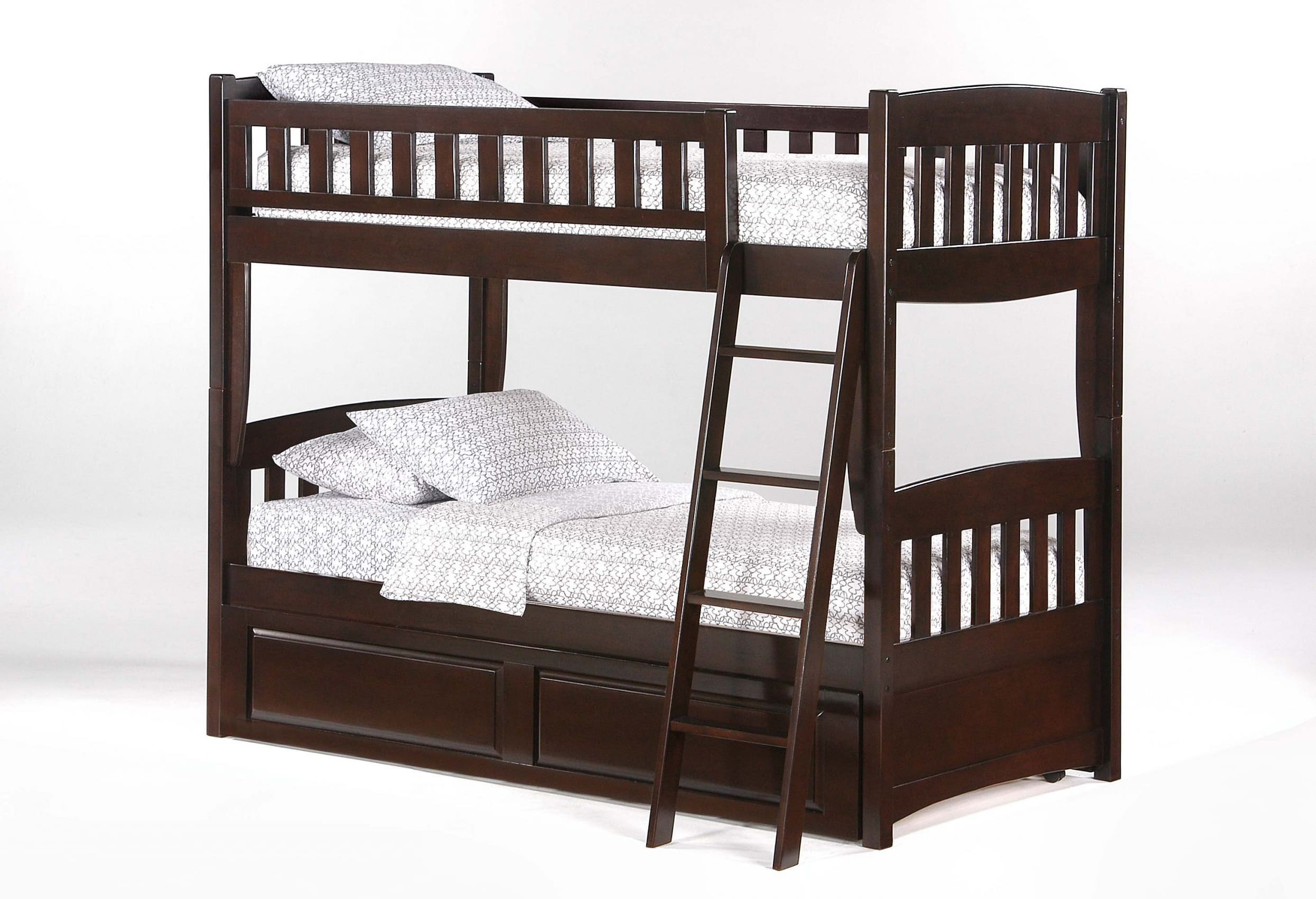 Cinnamon Wood Bunk Bed, Twin/Twin Size