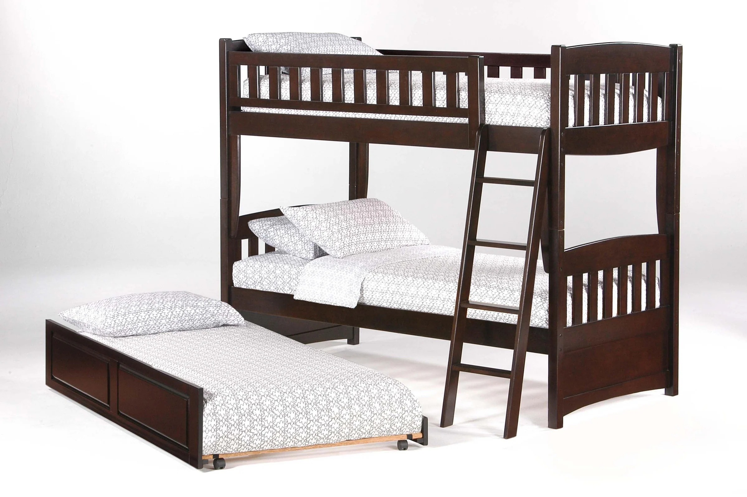 Cinnamon Wood Bunk Bed, Twin/Twin Size