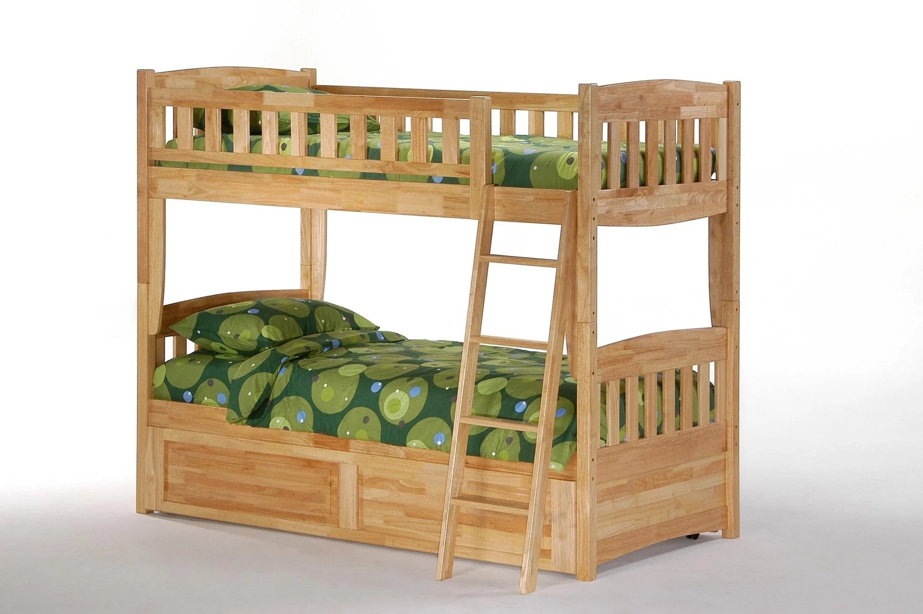 Cinnamon Wood Bunk Bed, Twin/Twin Size